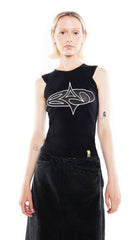 AVALON TANK TOP IN LIQUORICE