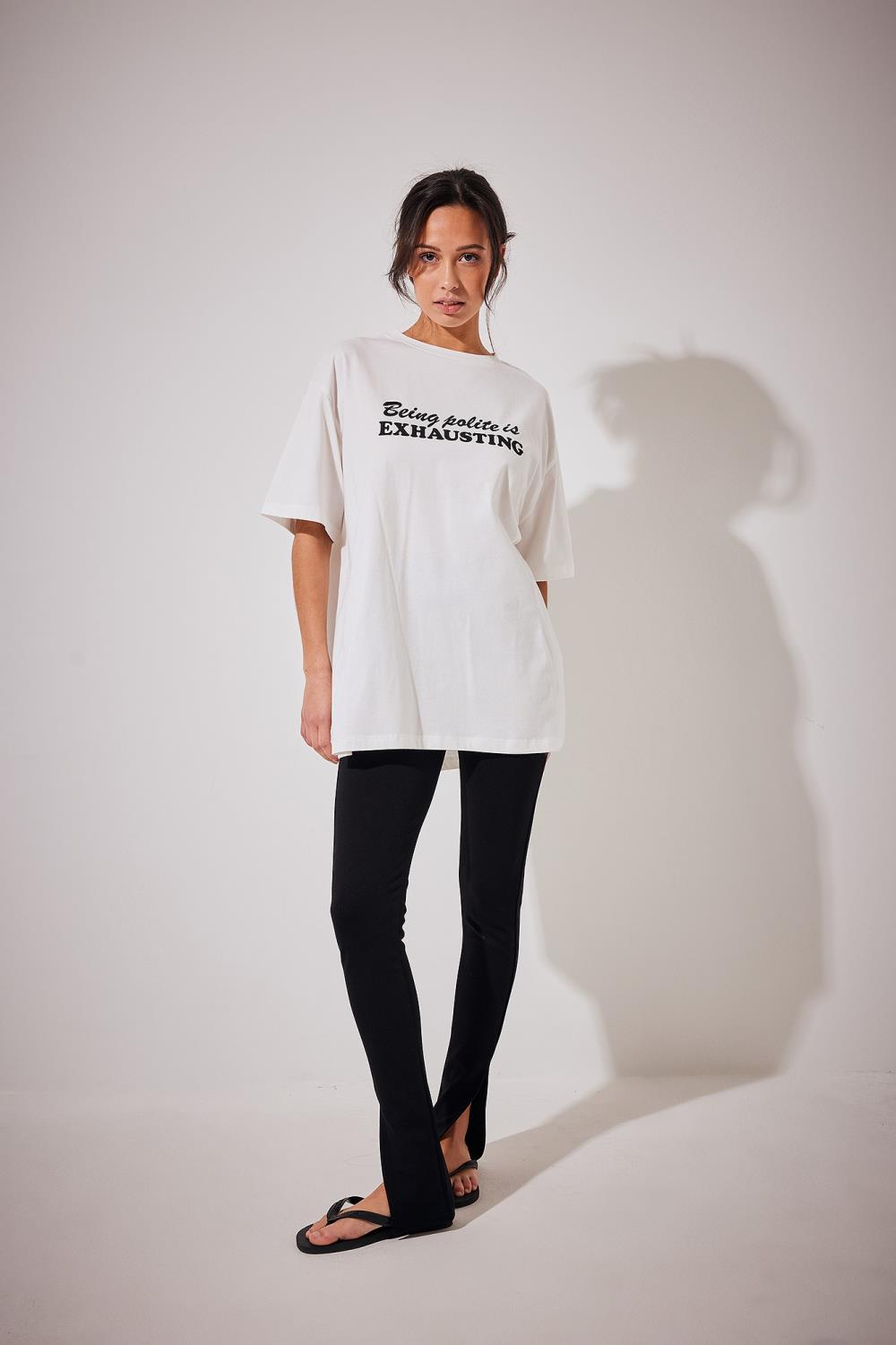 THE OVERSIZED CITY PRINT TSHIRT - BEING POLITE IS HUH - EXCLUSIVE Tops from NA-KD - Just $36.00! SHOP NOW AT IAMINHATELOVE BOTH IN STORE FOR CYPRUS AND ONLINE WORLDWIDE