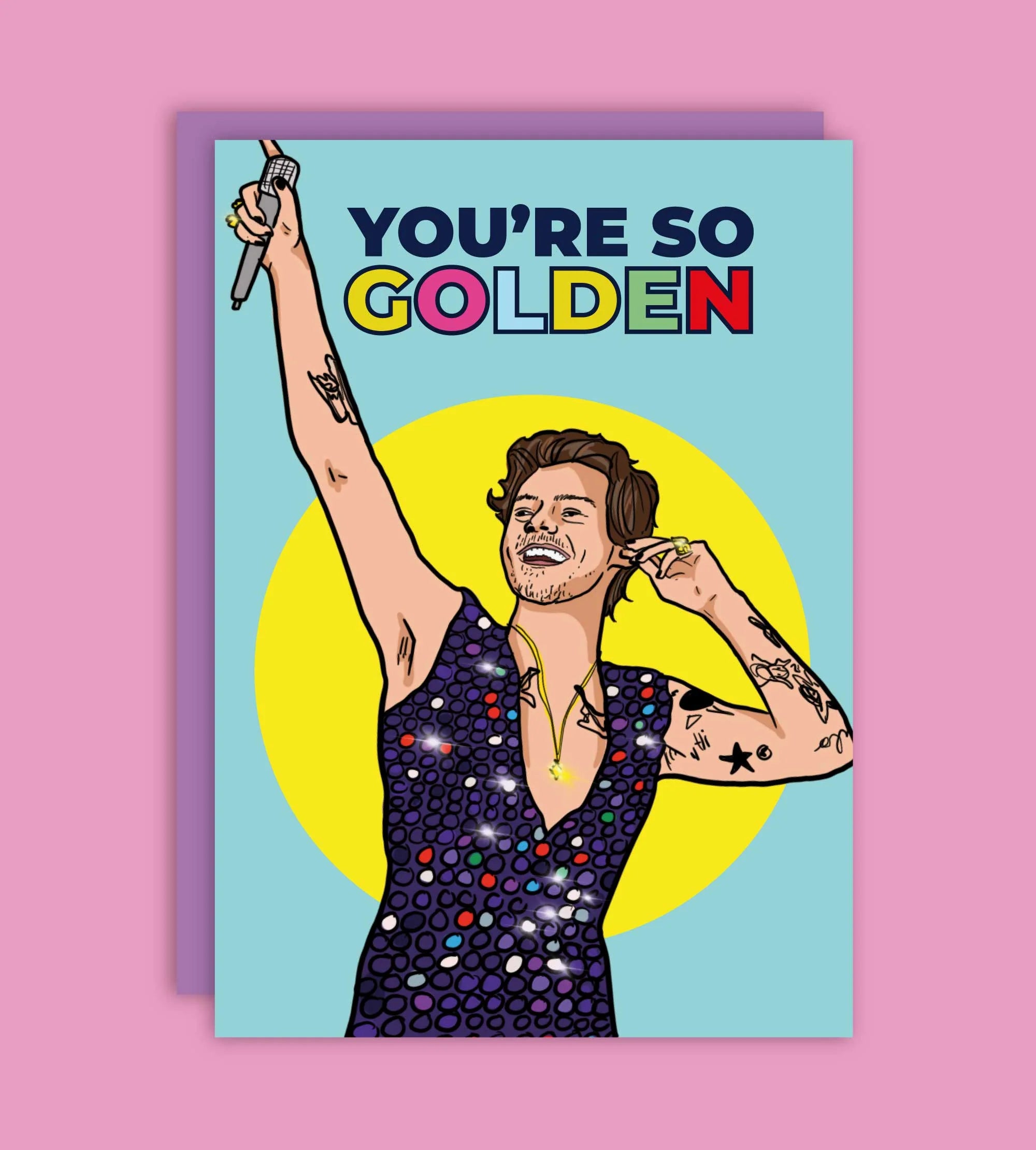 THE SO GOLDEN! GREETING CARD  - VIA IAMINHATELOVE | Only €4 | NOW AVAILABLE TO SHOP at IAMINHATELOVE 