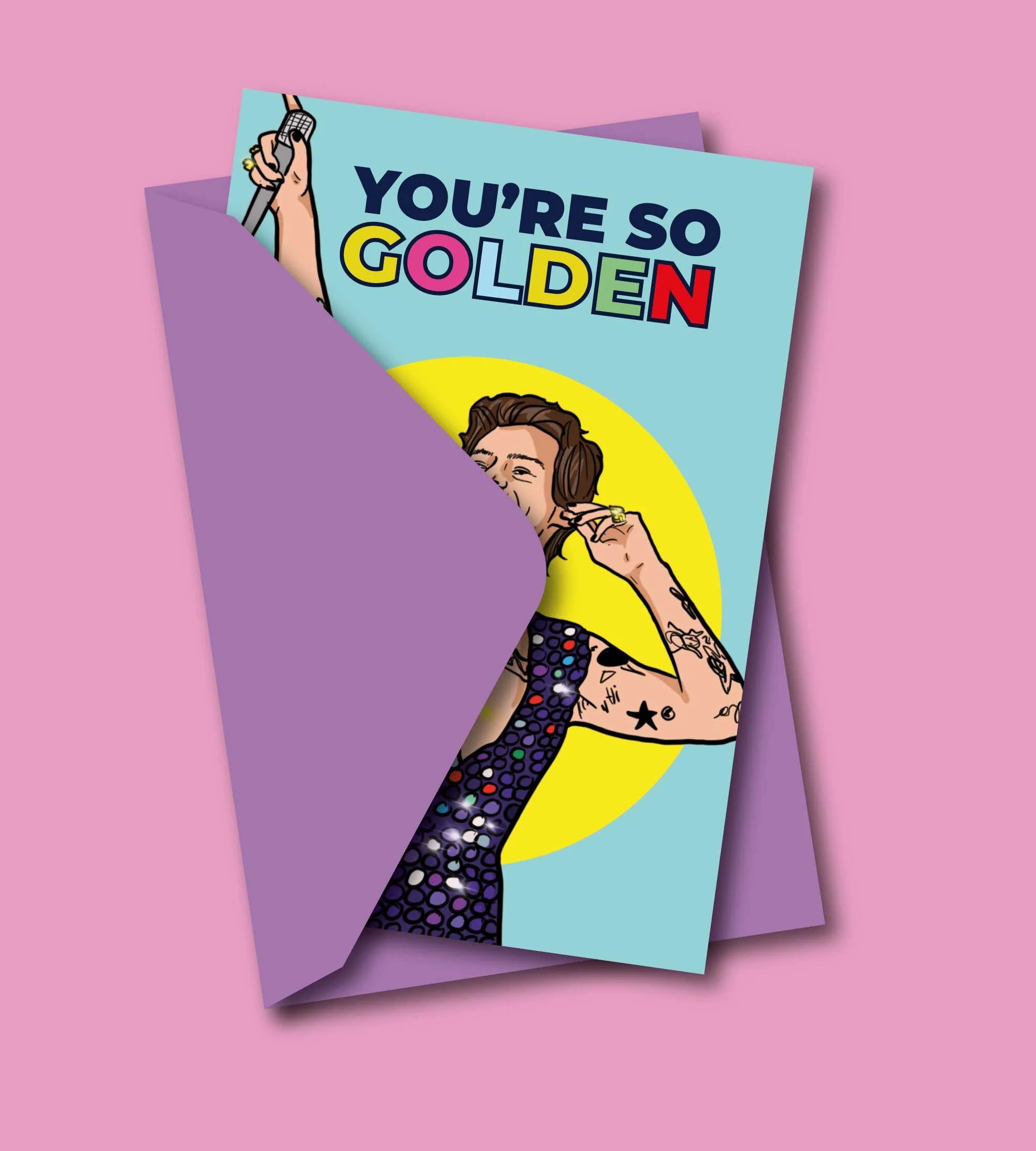 THE SO GOLDEN! GREETING CARD  - VIA IAMINHATELOVE | Only €4 | NOW AVAILABLE TO SHOP at IAMINHATELOVE 