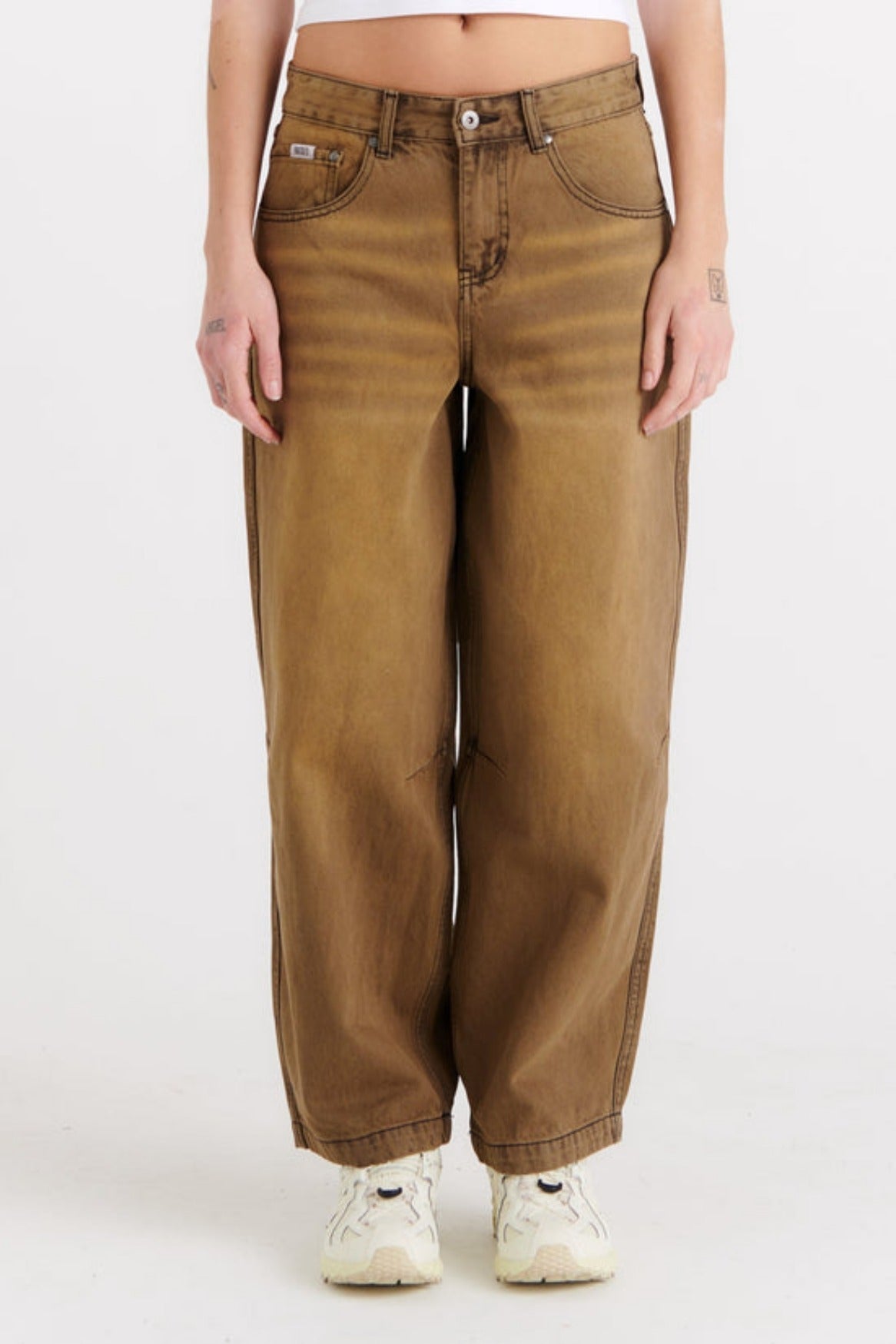 THE GOLIATH DENIM IN BROWN WASH  - VIA THE RAGGED PRIEST | Only €77.35 | NOW AVAILABLE TO SHOP at IAMINHATELOVE