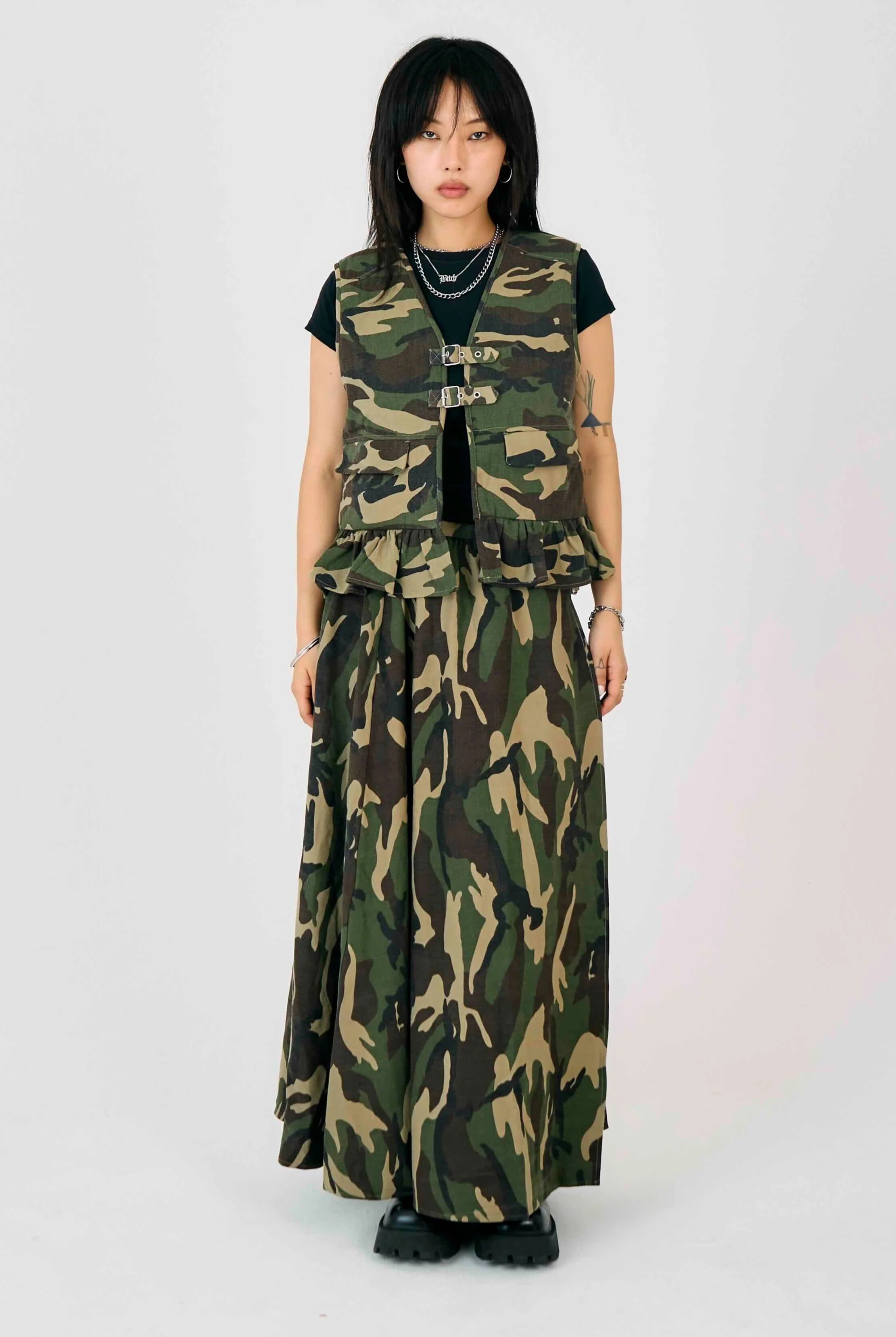 THE FORCE HARDWARE CAMO VEST  - VIA THE RAGGED PRIEST | Only €104 | NOW AVAILABLE TO SHOP at IAMINHATELOVE 