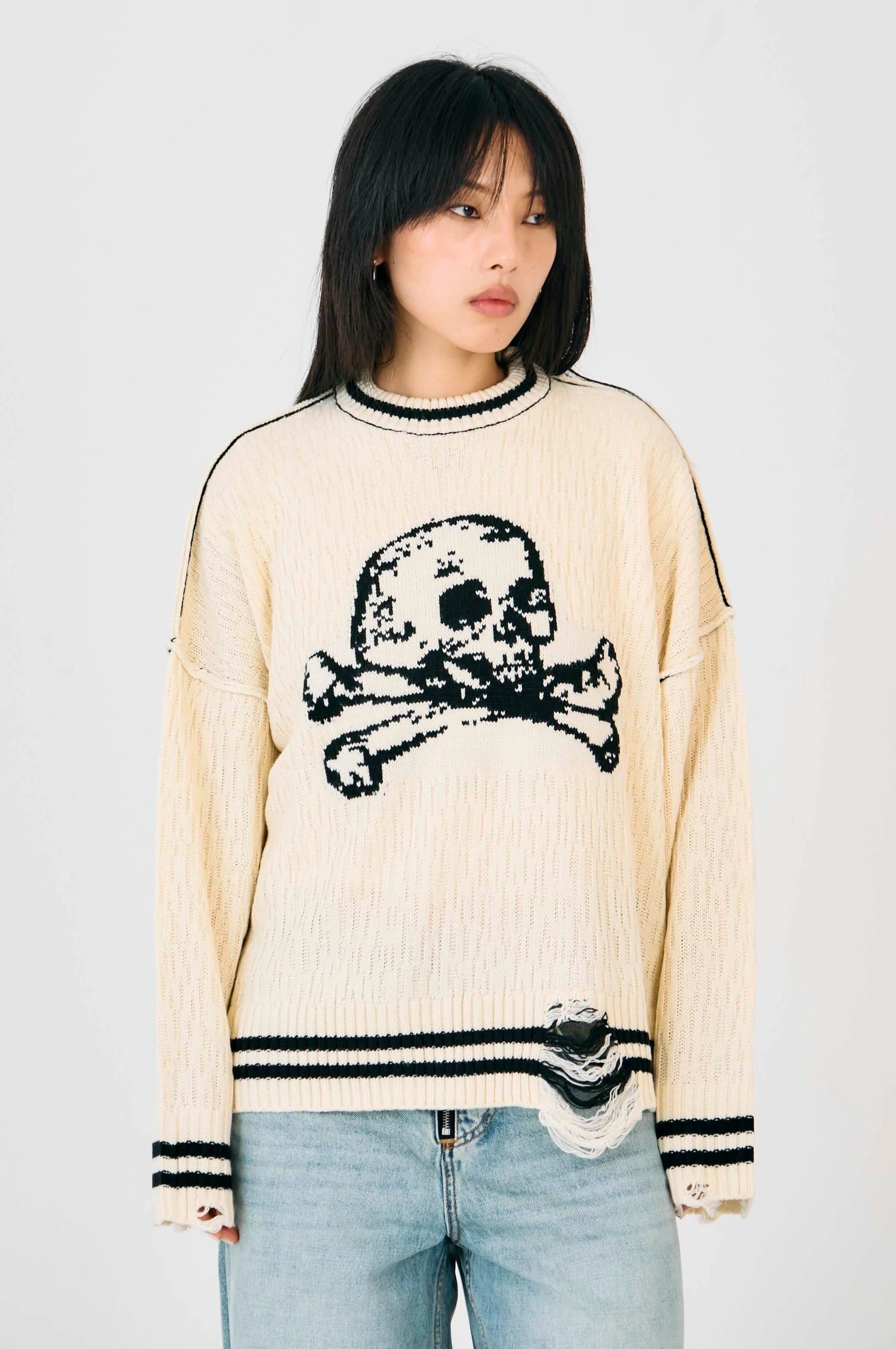 THE CULT SKULL KNIT  - VIA THE RAGGED PRIEST | Only €89 | NOW AVAILABLE TO SHOP at IAMINHATELOVE 