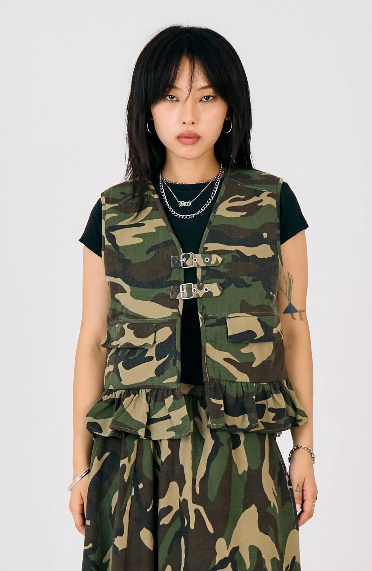 THE FORCE HARDWARE CAMO VEST  - VIA THE RAGGED PRIEST | Only €104 | NOW AVAILABLE TO SHOP at IAMINHATELOVE 