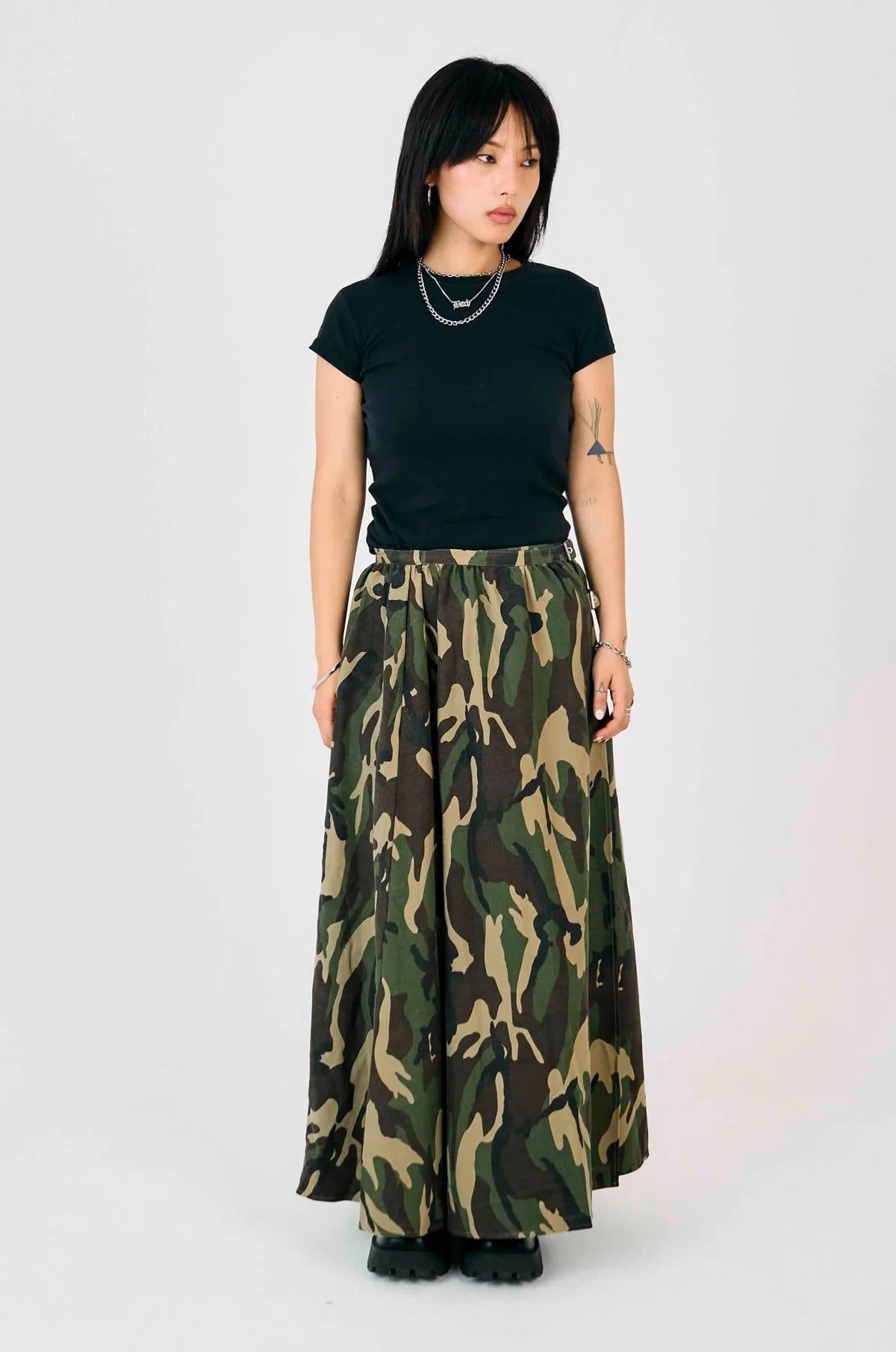 THE SQUAD CAMO MAXI SKIRT  - VIA THE RAGGED PRIEST | Only €99 | NOW AVAILABLE TO SHOP at IAMINHATELOVE 