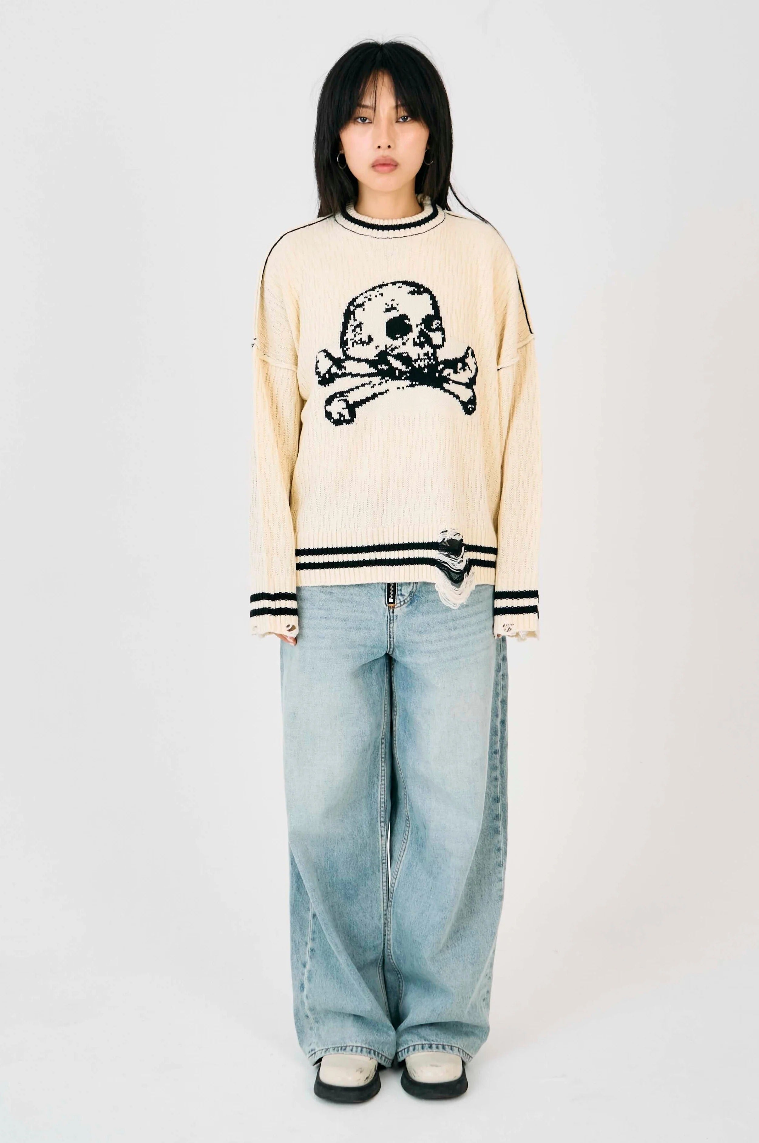 THE CULT SKULL KNIT  - VIA THE RAGGED PRIEST | Only €89 | NOW AVAILABLE TO SHOP at IAMINHATELOVE 