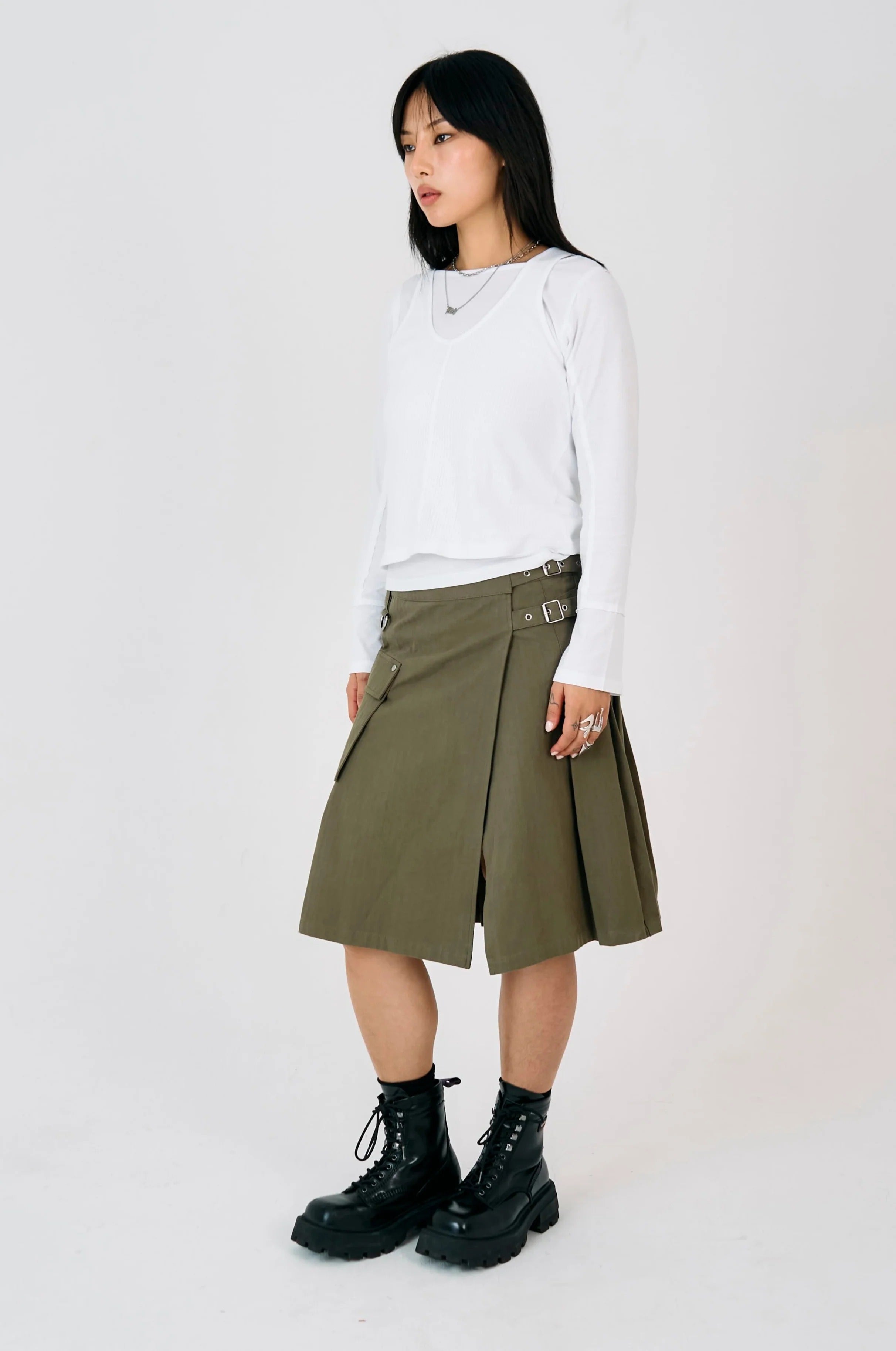 THE SCOUT UTILITY MIDI SKIRT  - VIA THE RAGGED PRIEST | Only €99 | NOW AVAILABLE TO SHOP at IAMINHATELOVE 