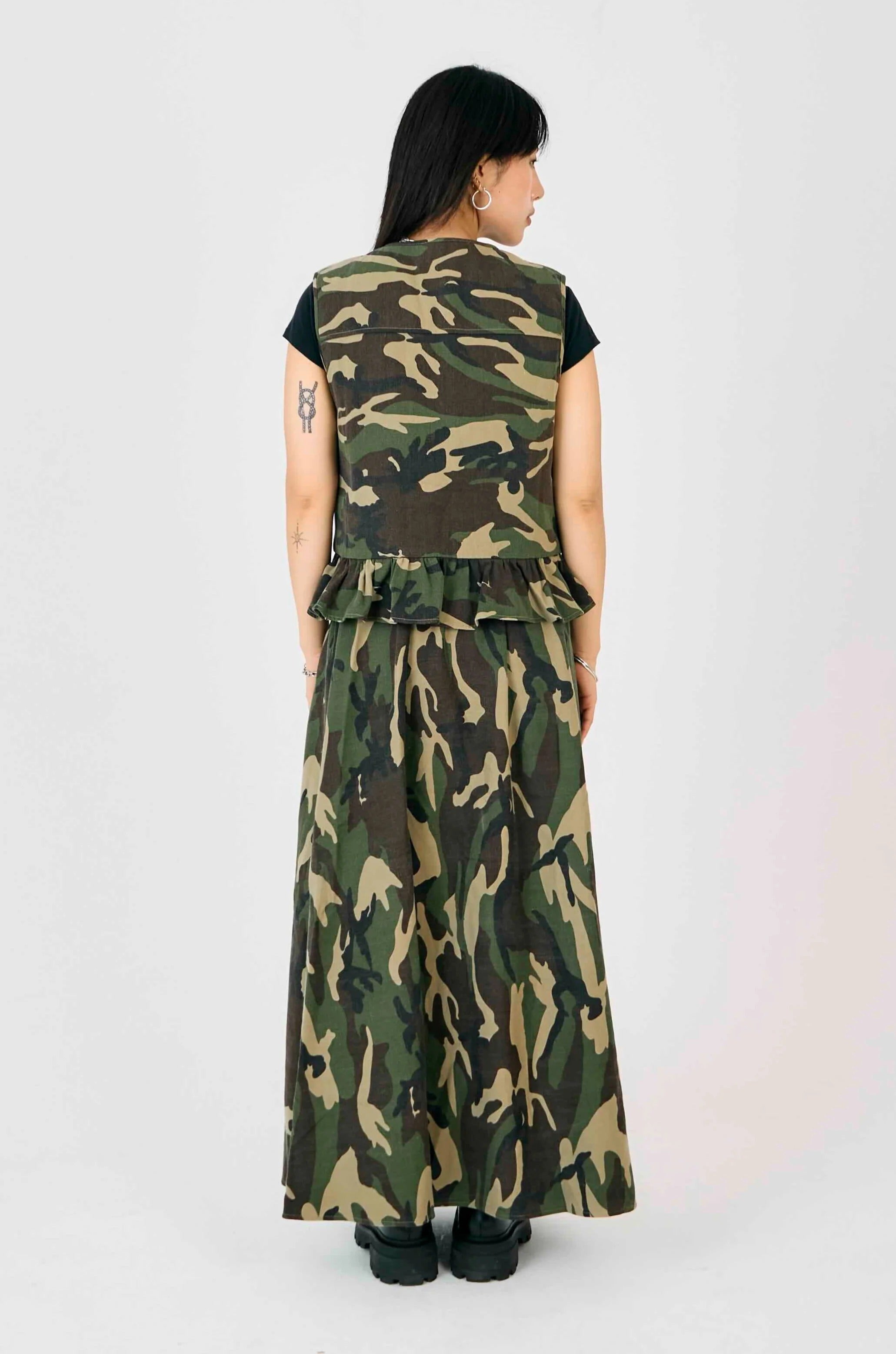 THE SQUAD CAMO MAXI SKIRT  - VIA THE RAGGED PRIEST | Only €99 | NOW AVAILABLE TO SHOP at IAMINHATELOVE 