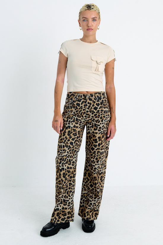 THE RELEASE JEANS - LEOPARD WASH  - VIA THE RAGGED PRIEST | Only €87 | NOW AVAILABLE TO SHOP at IAMINHATELOVE