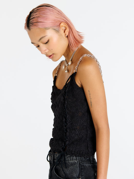 JENNIFER LACE UP KNIT VEST TOP - EXCLUSIVE Knitwear from THE RAGGED PRIEST - Just €69! SHOP NOW AT IAMINHATELOVE BOTH IN STORE FOR CYPRUS AND ONLINE WORLDWIDE @ IAMINHATELOVE.COM
