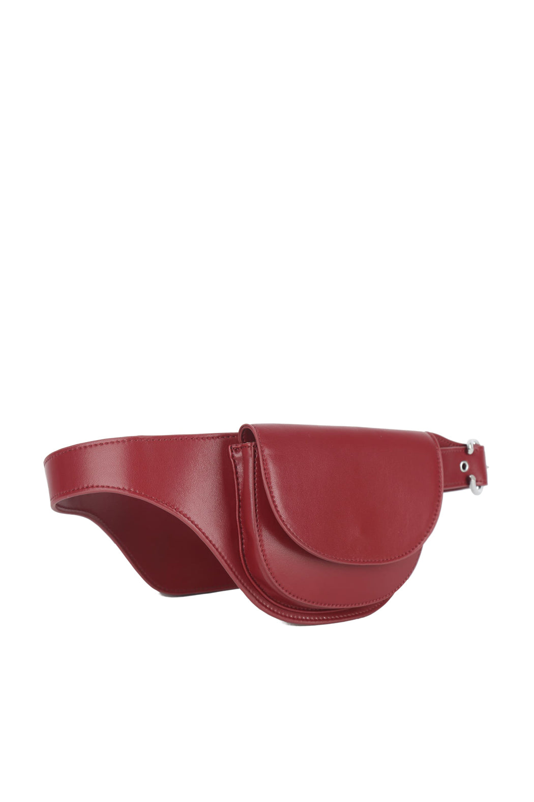 THE ELIZA FESTIVAL BELT IN DISTRESSED VEGAN LEATHER - BURGUNDY  - VIA SILFEN | Only €69 | NOW AVAILABLE TO SHOP at IAMINHATELOVE