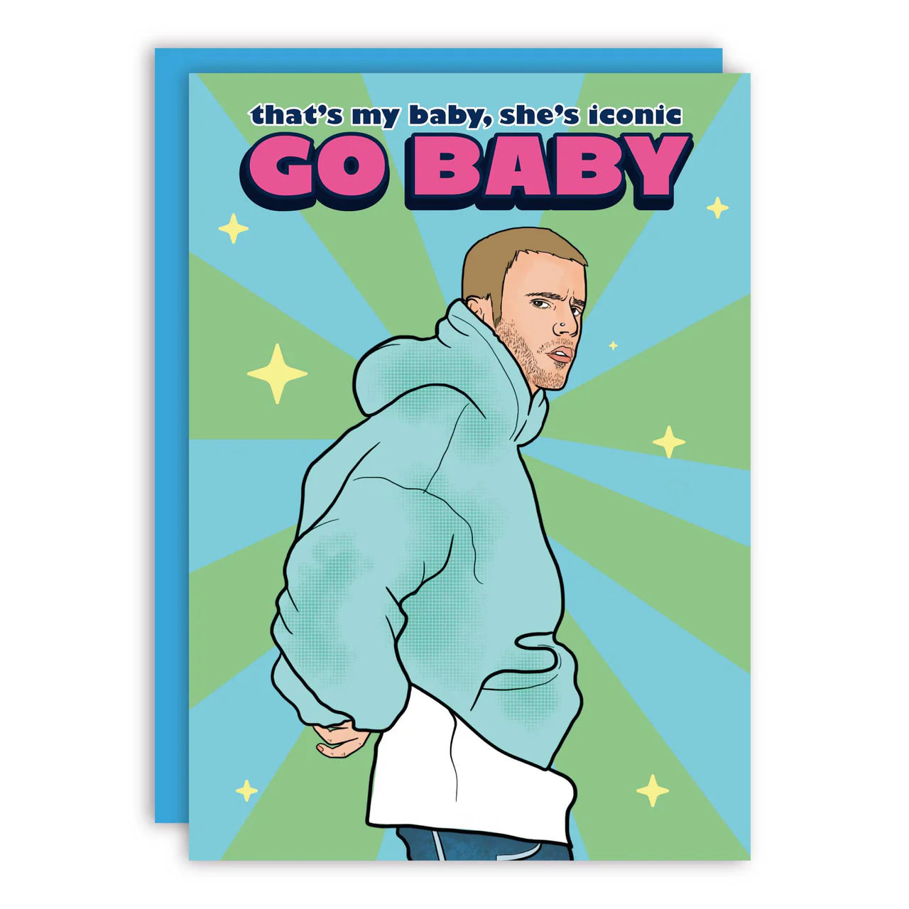 THE GO BABY! SHE IS ICONIC GREETING CARD  - VIA IAMINHATELOVE | Only €4 | NOW AVAILABLE TO SHOP at IAMINHATELOVE 