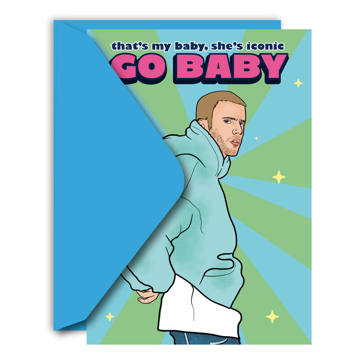 THE GO BABY! SHE IS ICONIC GREETING CARD  - VIA IAMINHATELOVE | Only €4 | NOW AVAILABLE TO SHOP at IAMINHATELOVE 