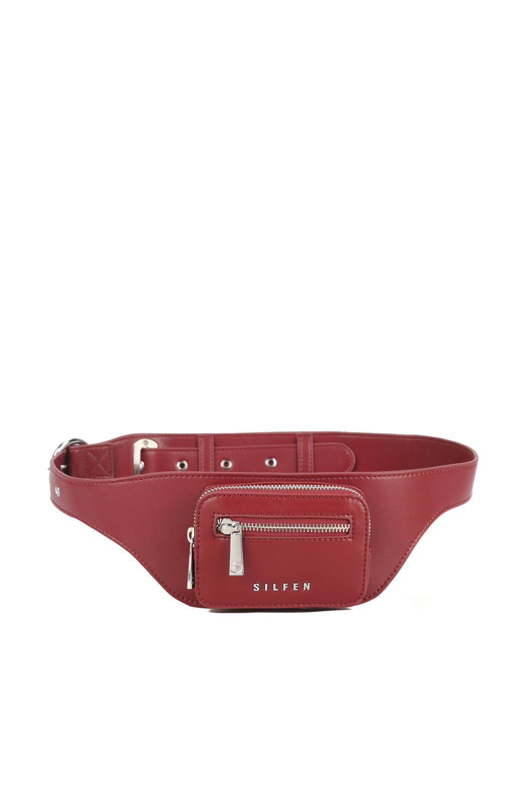 THE ELIZA FESTIVAL BELT IN DISTRESSED VEGAN LEATHER - BURGUNDY  - VIA SILFEN | Only €69 | NOW AVAILABLE TO SHOP at IAMINHATELOVE
