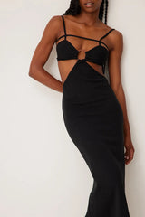 KNITTED CUT OUT DETAILED MIDI DRESS - BLACK - EXCLUSIVE Dresses from NA-KD - Just $74.00! SHOP NOW AT IAMINHATELOVE BOTH IN STORE FOR CYPRUS AND ONLINE WORLDWIDE