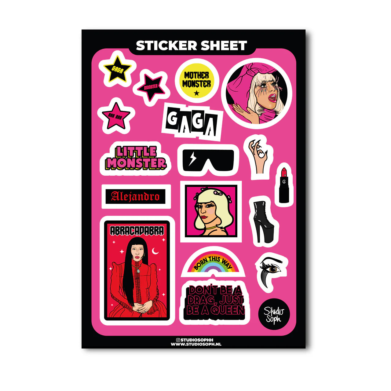 THE MOTHER MONSTER STICKER SHEET  - VIA IAMINHATELOVE | Only €6 | NOW AVAILABLE TO SHOP at IAMINHATELOVE 