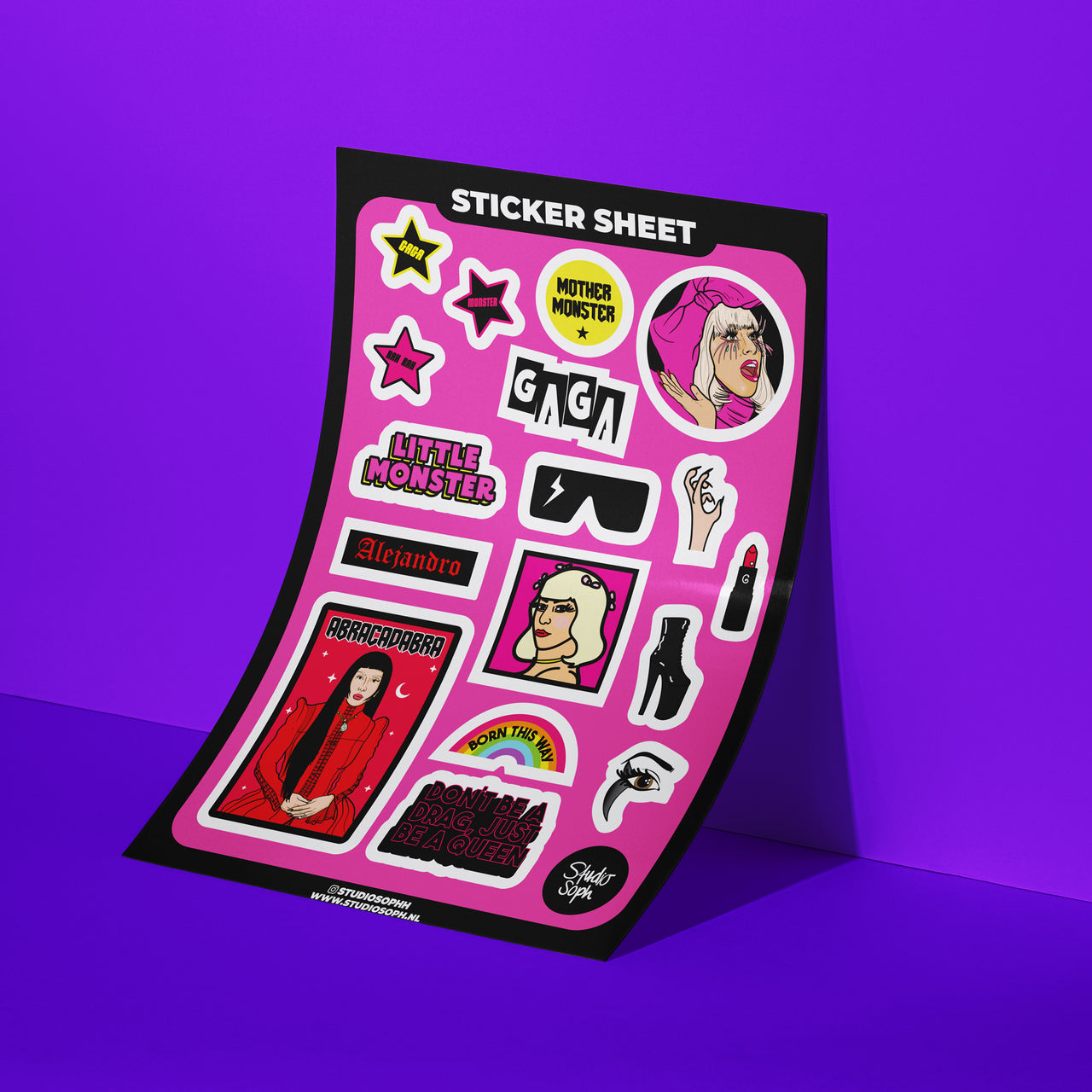 THE MOTHER MONSTER STICKER SHEET  - VIA IAMINHATELOVE | Only €6 | NOW AVAILABLE TO SHOP at IAMINHATELOVE 