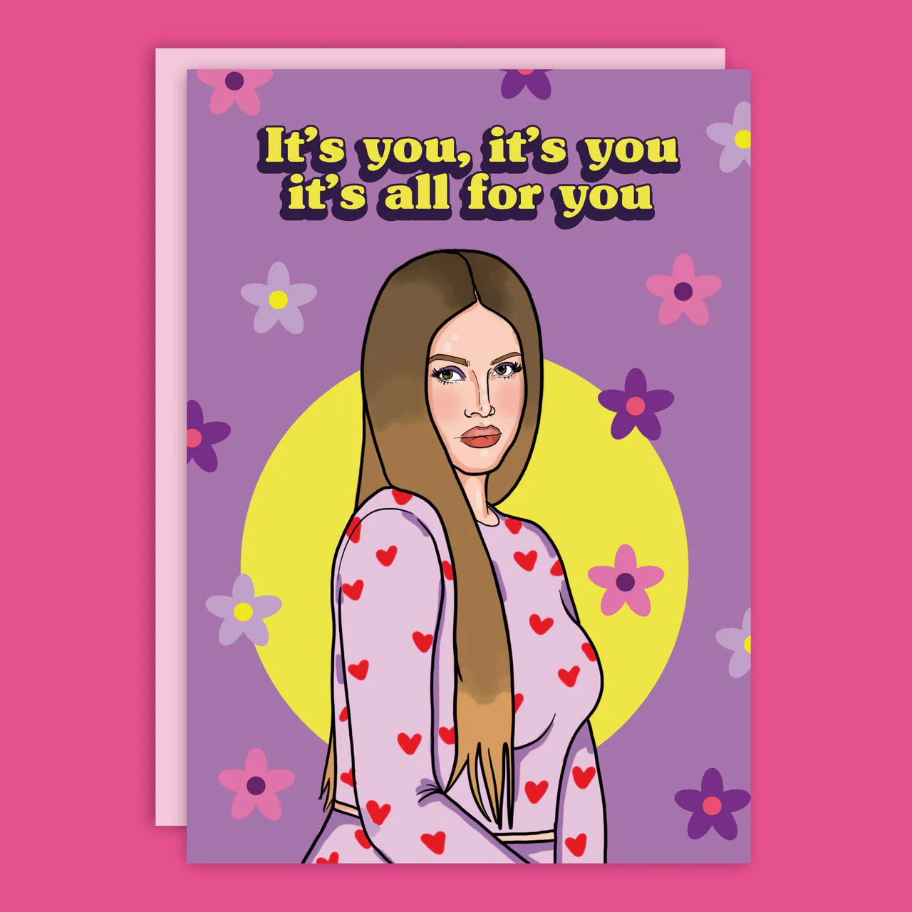 THE IT'S ALL FOR YOU GREETING CARD  - VIA IAMINHATELOVE | Only €4 | NOW AVAILABLE TO SHOP at IAMINHATELOVE 