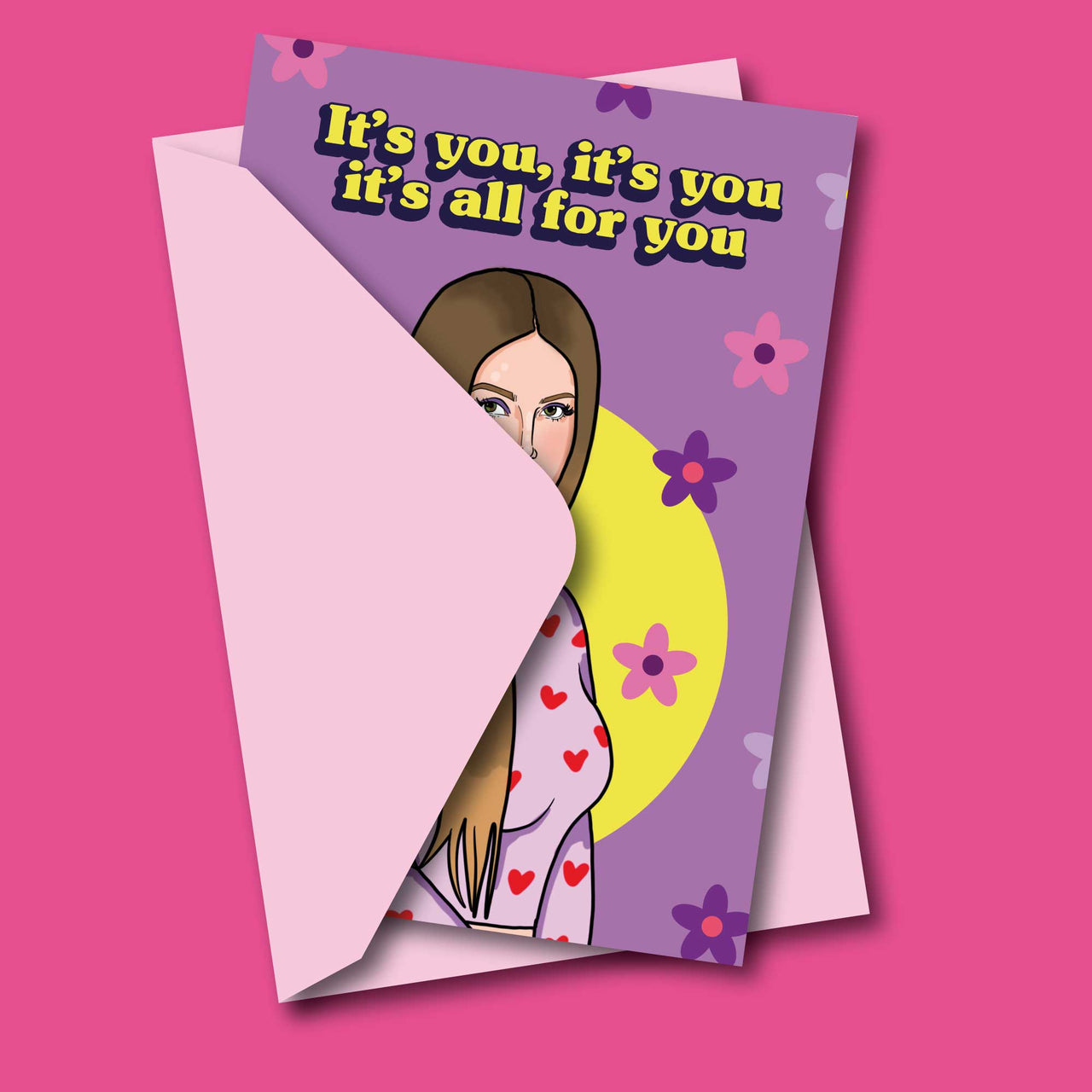THE IT'S ALL FOR YOU GREETING CARD  - VIA IAMINHATELOVE | Only €4 | NOW AVAILABLE TO SHOP at IAMINHATELOVE 