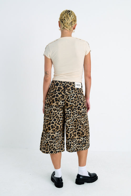 THE RELEASE DENIM JORTS - LEOPARD WASH  - VIA THE RAGGED PRIEST | Only €75 | NOW AVAILABLE TO SHOP at IAMINHATELOVE