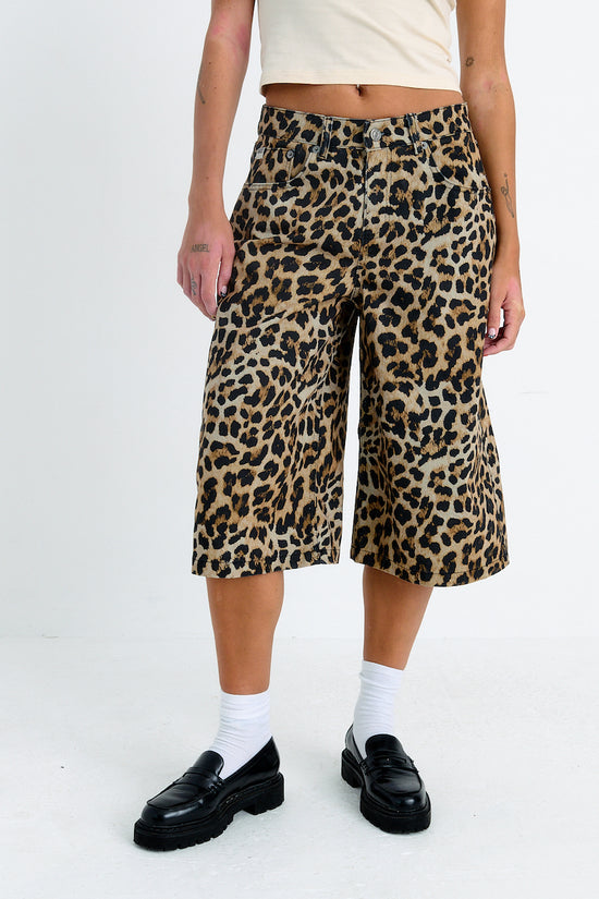 THE RELEASE DENIM JORTS - LEOPARD WASH  - VIA THE RAGGED PRIEST | Only €75 | NOW AVAILABLE TO SHOP at IAMINHATELOVE
