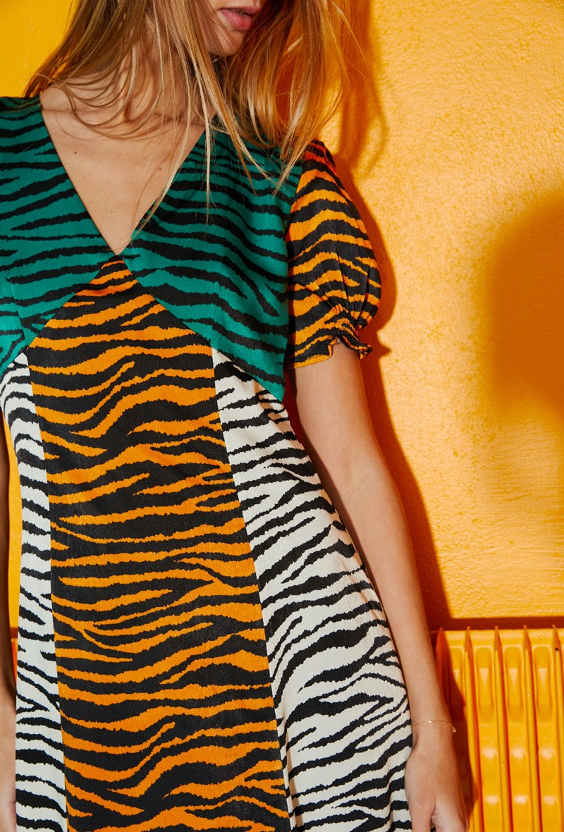 THE MULTI ZEBRA MIDI SLIP DRESS - EXCLUSIVE  from CURATED BY - Just €49! SHOP NOW AT IAMINHATELOVE BOTH IN STORE FOR CYPRUS AND ONLINE WORLDWIDE @ IAMINHATELOVE.COM