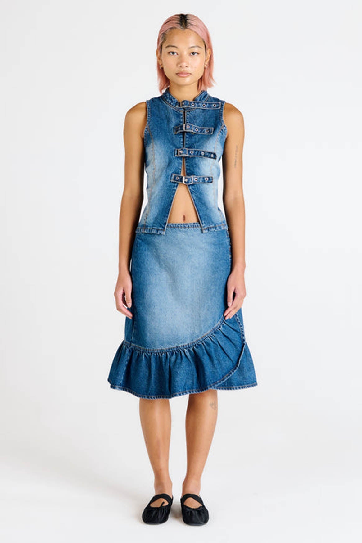 REIGN BUCKLE DENIM TOP - EXCLUSIVE Denim from THE RAGGED PRIEST - Just €69! SHOP NOW AT IAMINHATELOVE BOTH IN STORE FOR CYPRUS AND ONLINE WORLDWIDE @ IAMINHATELOVE.COM