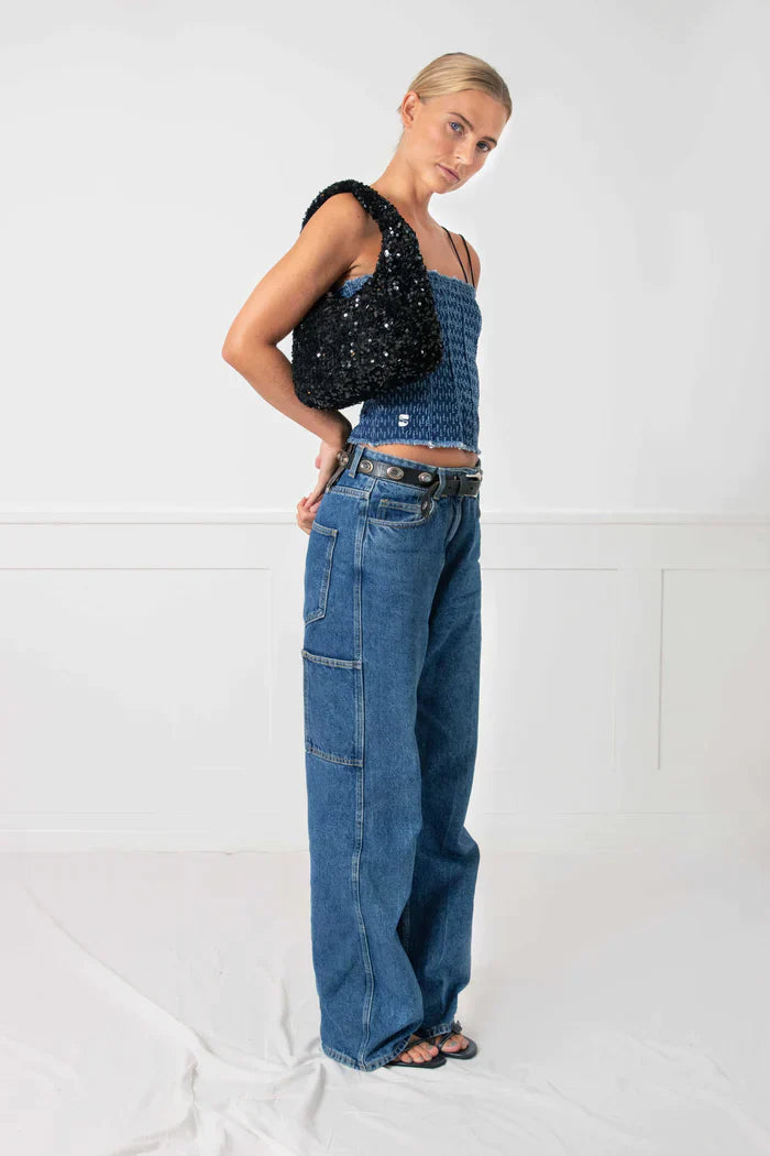 THE SOFIA PADDED SEQUIN SHOULDER BAG  - VIA SILFEN | Only €63 | NOW AVAILABLE TO SHOP at IAMINHATELOVE