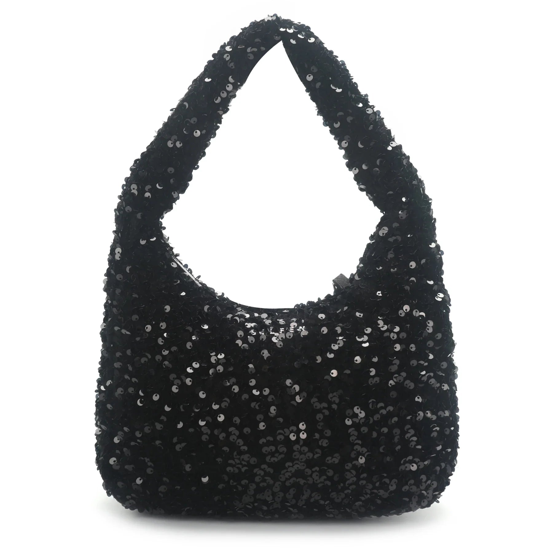 THE SOFIA PADDED SEQUIN SHOULDER BAG  - VIA SILFEN | Only €63 | NOW AVAILABLE TO SHOP at IAMINHATELOVE