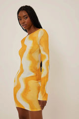 DEEP BACK PRINTED DRESS - EXCLUSIVE Dresses from NA-KD - Just $48.00! SHOP NOW AT IAMINHATELOVE BOTH IN STORE FOR CYPRUS AND ONLINE WORLDWIDE