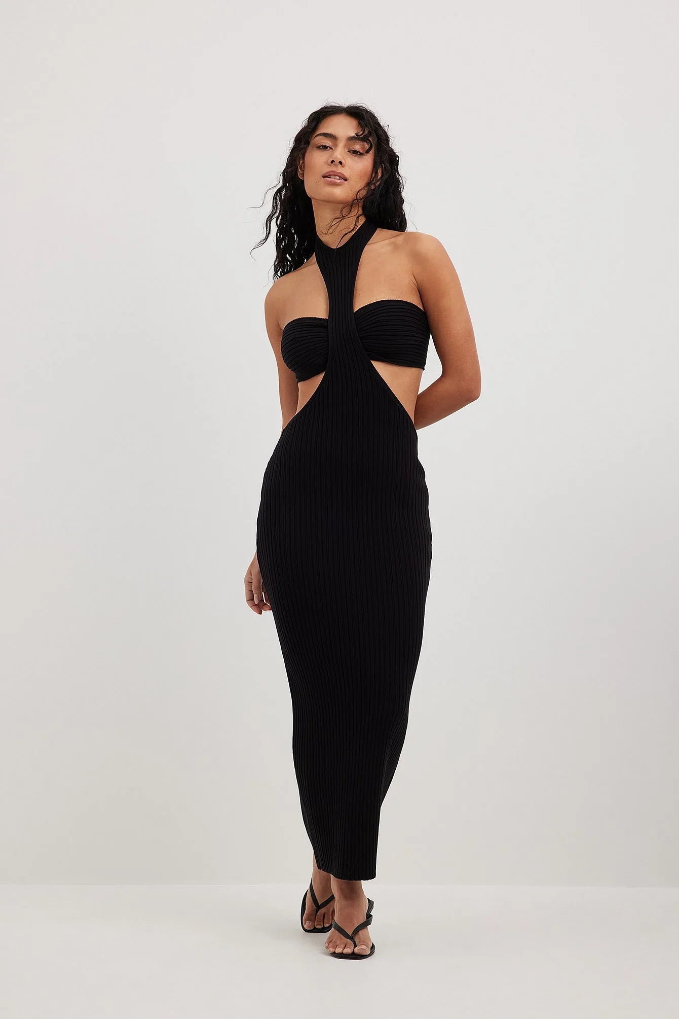 FINE KNITTED CUT OUT DETAIL MAXI DRESS - EXCLUSIVE Dresses from NA-KD - Just $108.00! SHOP NOW AT IAMINHATELOVE BOTH IN STORE FOR CYPRUS AND ONLINE WORLDWIDE