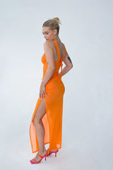 ONE SHOULDER DRAPED MESH DRESS - EXCLUSIVE Dresses from NA-KD - Just $30.00! SHOP NOW AT IAMINHATELOVE BOTH IN STORE FOR CYPRUS AND ONLINE WORLDWIDE