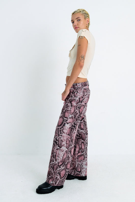 THE RELEASE DENIM - PINK SNAKE WASH  - VIA THE RAGGED PRIEST | Only €83 | NOW AVAILABLE TO SHOP at IAMINHATELOVE