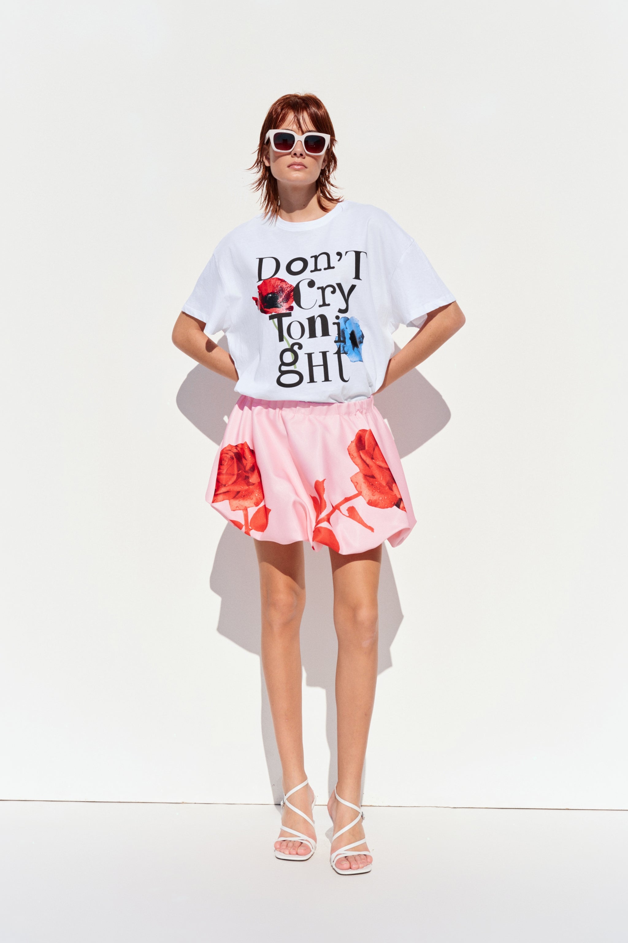THE FLOWER BLOOMIN' BALLOON MINI SKIRT - PINKISH RED  - VIA CURATED BY | Only €48 | NOW AVAILABLE TO SHOP at IAMINHATELOVE