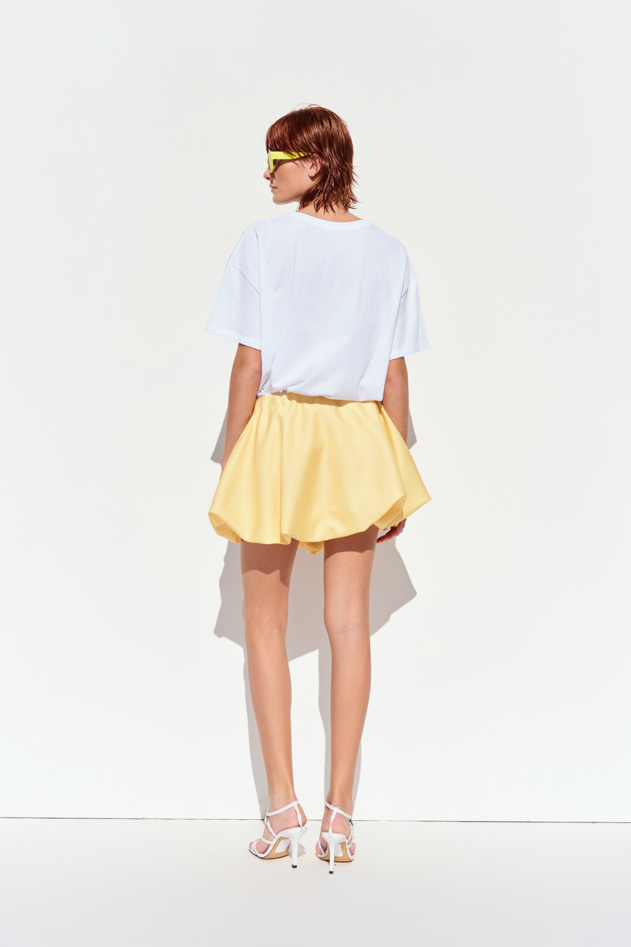 THE FLOWER BLOOMIN' BALLOON MINI SKIRT - YELLOW  - VIA CURATED BY | Only €48 | NOW AVAILABLE TO SHOP at IAMINHATELOVE