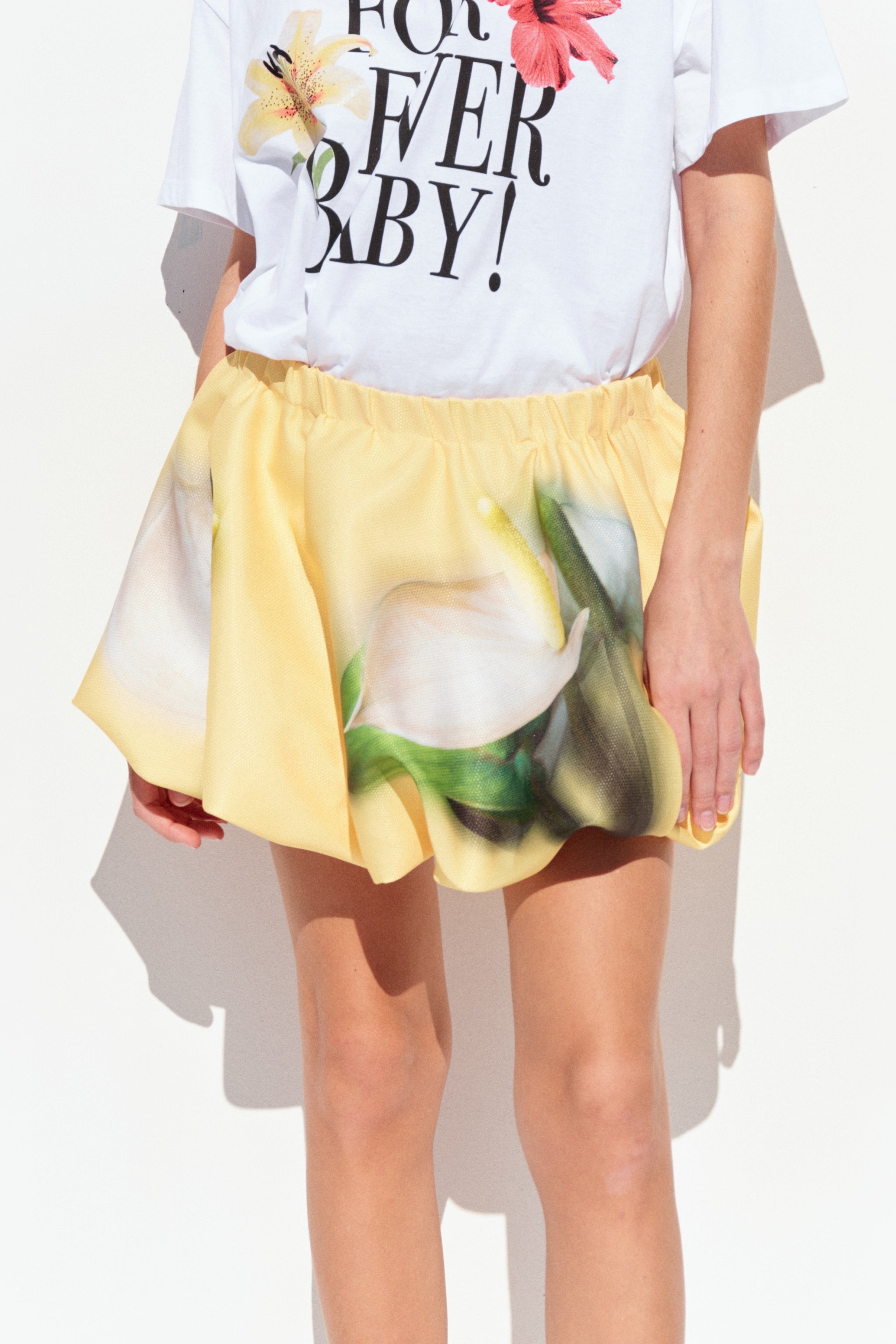 THE FLOWER BLOOMIN' BALLOON MINI SKIRT - YELLOW  - VIA CURATED BY | Only €48 | NOW AVAILABLE TO SHOP at IAMINHATELOVE