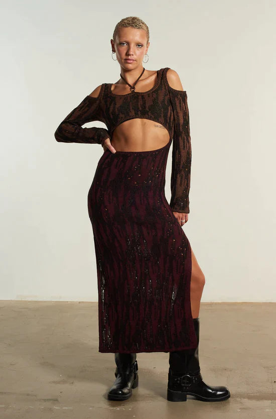 ASCEND CUT OUT KNIT MAXI DRESS - EXCLUSIVE Knitwear from THE RAGGED PRIEST - Just $86! SHOP NOW AT IAMINHATELOVE BOTH IN STORE FOR CYPRUS AND ONLINE WORLDWIDE