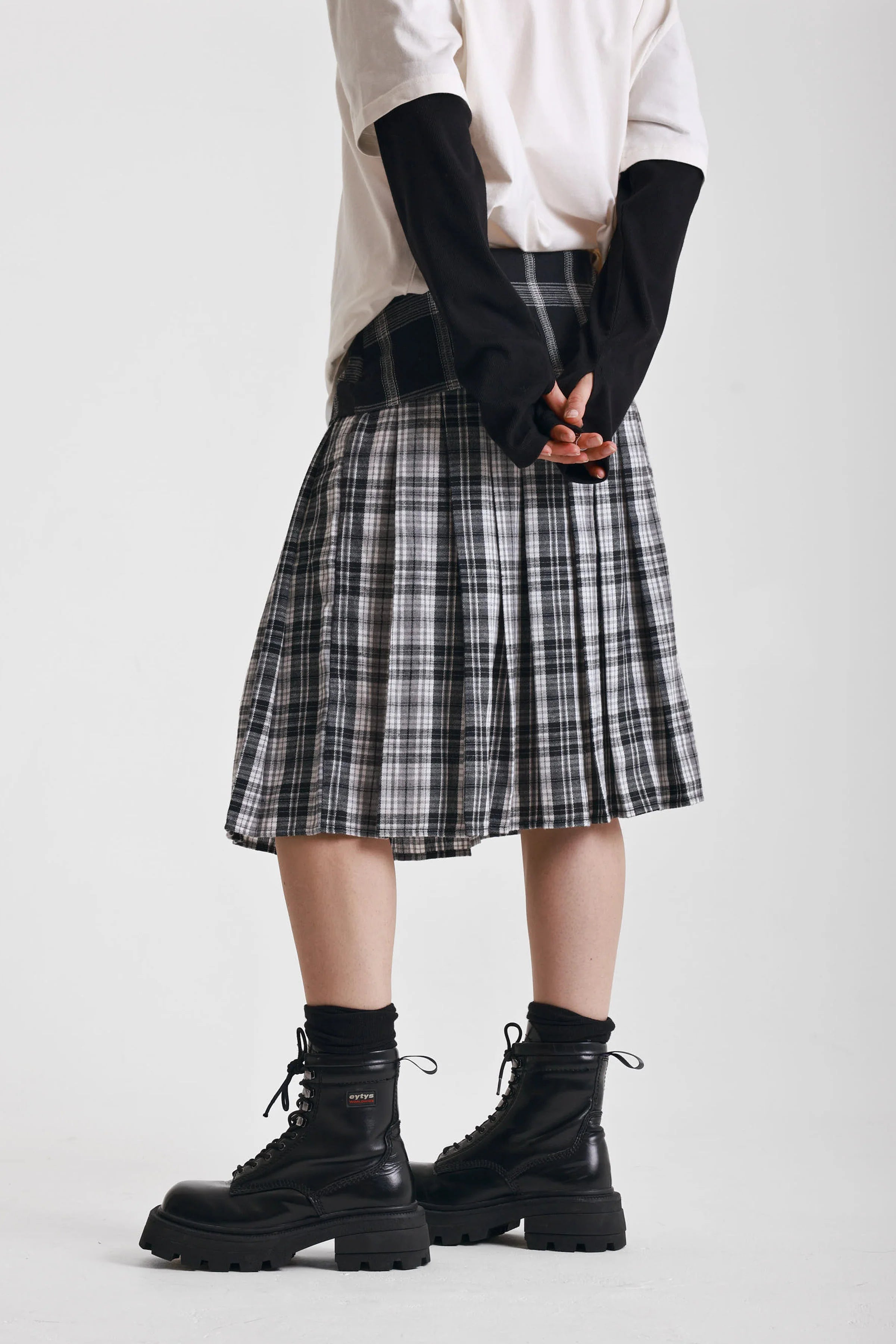 THE ACCESS GRUNGE CHECK PLEATED MIDI SKIRT  - VIA THE RAGGED PRIEST | Only €84 | NOW AVAILABLE TO SHOP at IAMINHATELOVE 