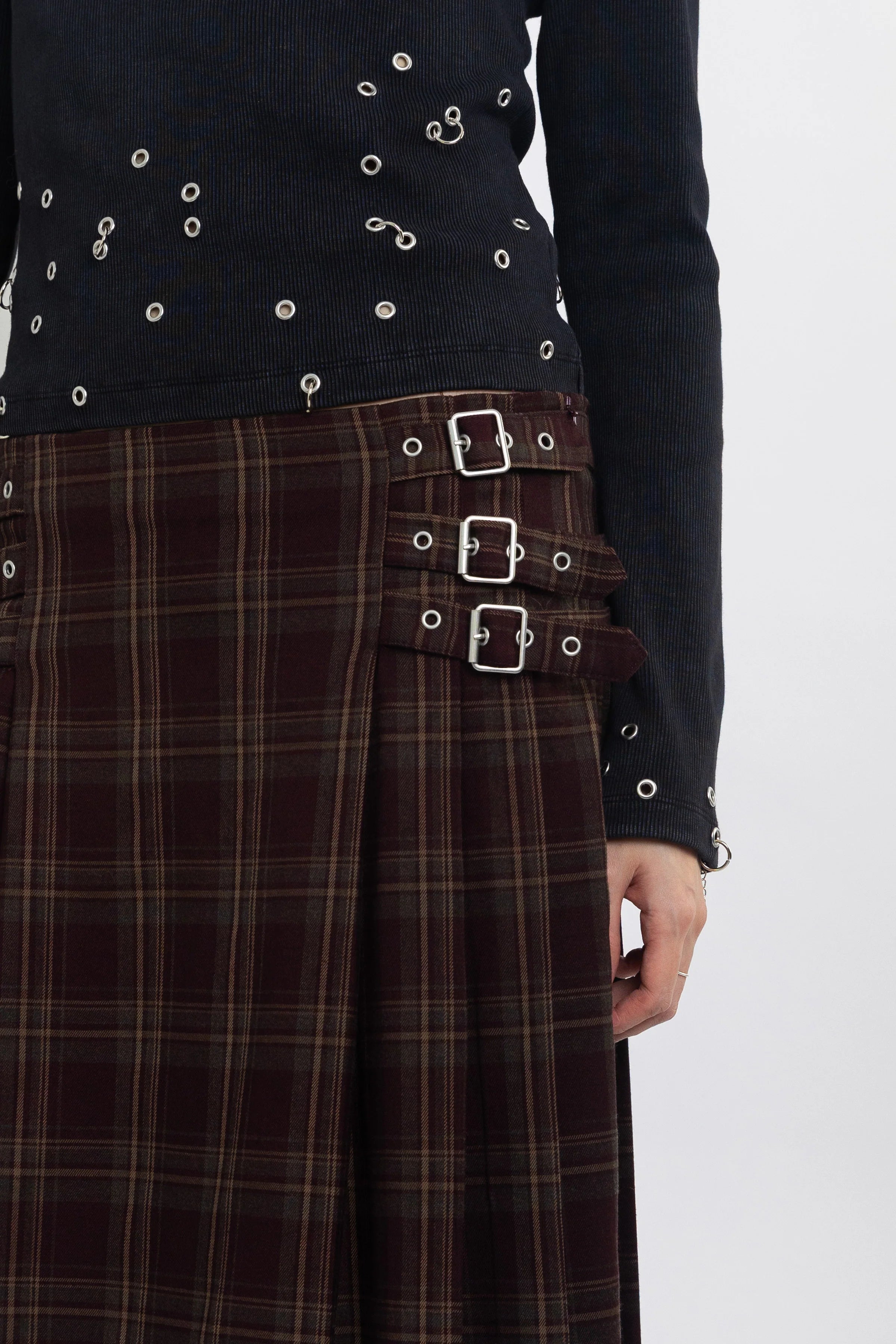 THE ARTIFACT GRUNGE CHECK MAXI SKIRT  - VIA THE RAGGED PRIEST | Only €88 | NOW AVAILABLE TO SHOP at IAMINHATELOVE 