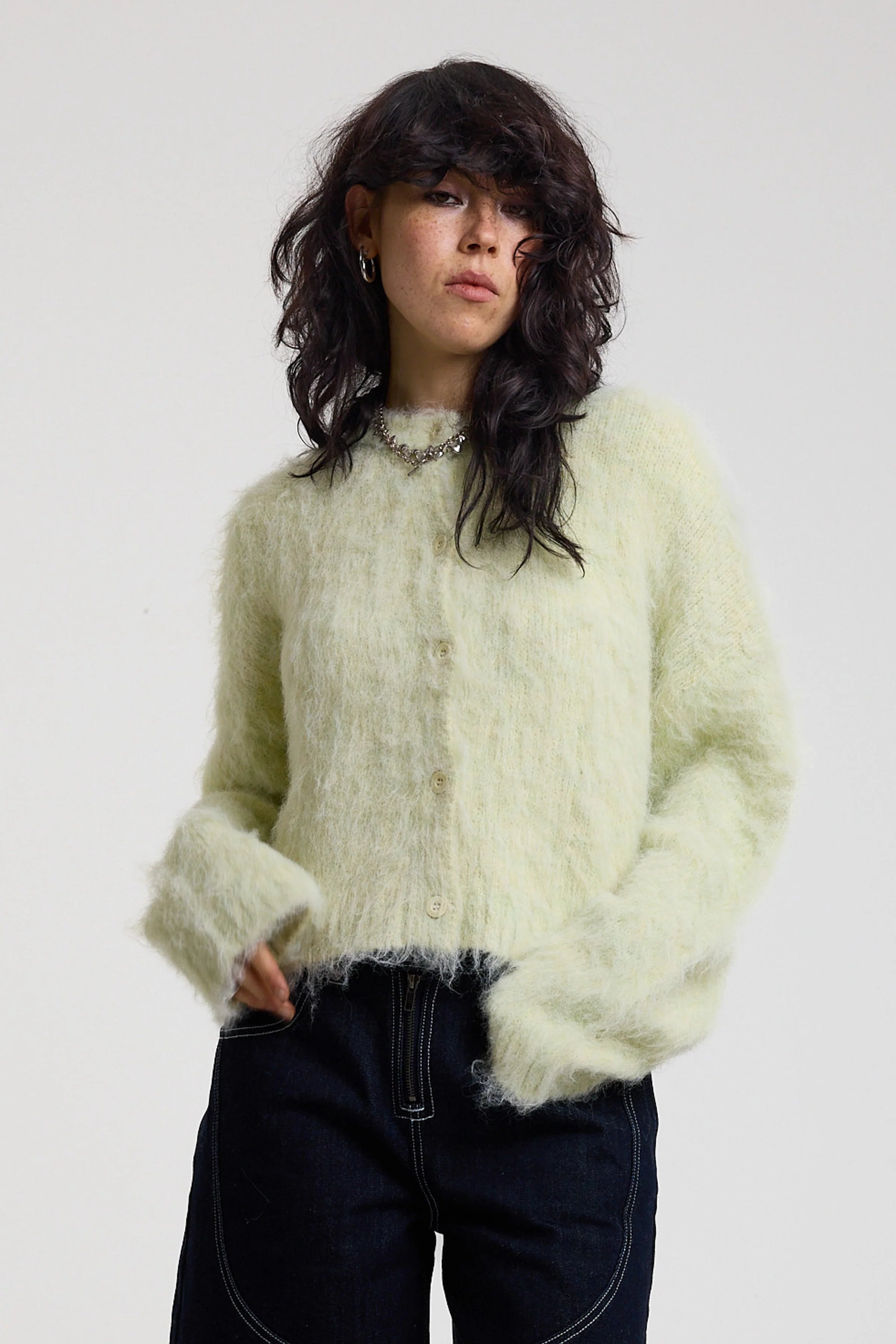 THE BABY FUZZY KNIT CARDIGAN  - VIA THE RAGGED PRIEST | Only €92 | NOW AVAILABLE TO SHOP at IAMINHATELOVE 
