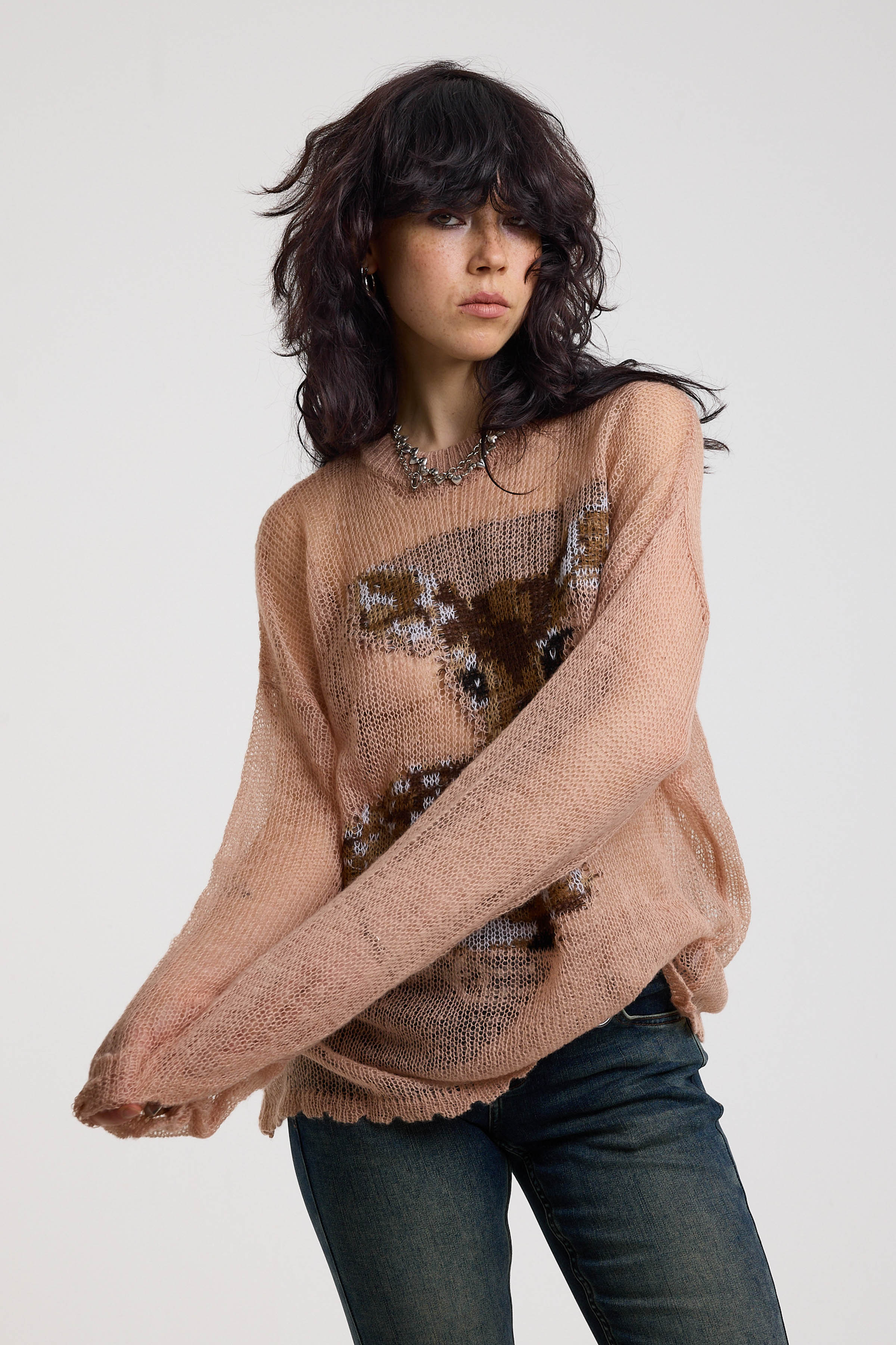 THE BAMBI GRAPHIC SHEER KNIT JUMPER  - VIA THE RAGGED PRIEST | Only €74 | NOW AVAILABLE TO SHOP at IAMINHATELOVE 