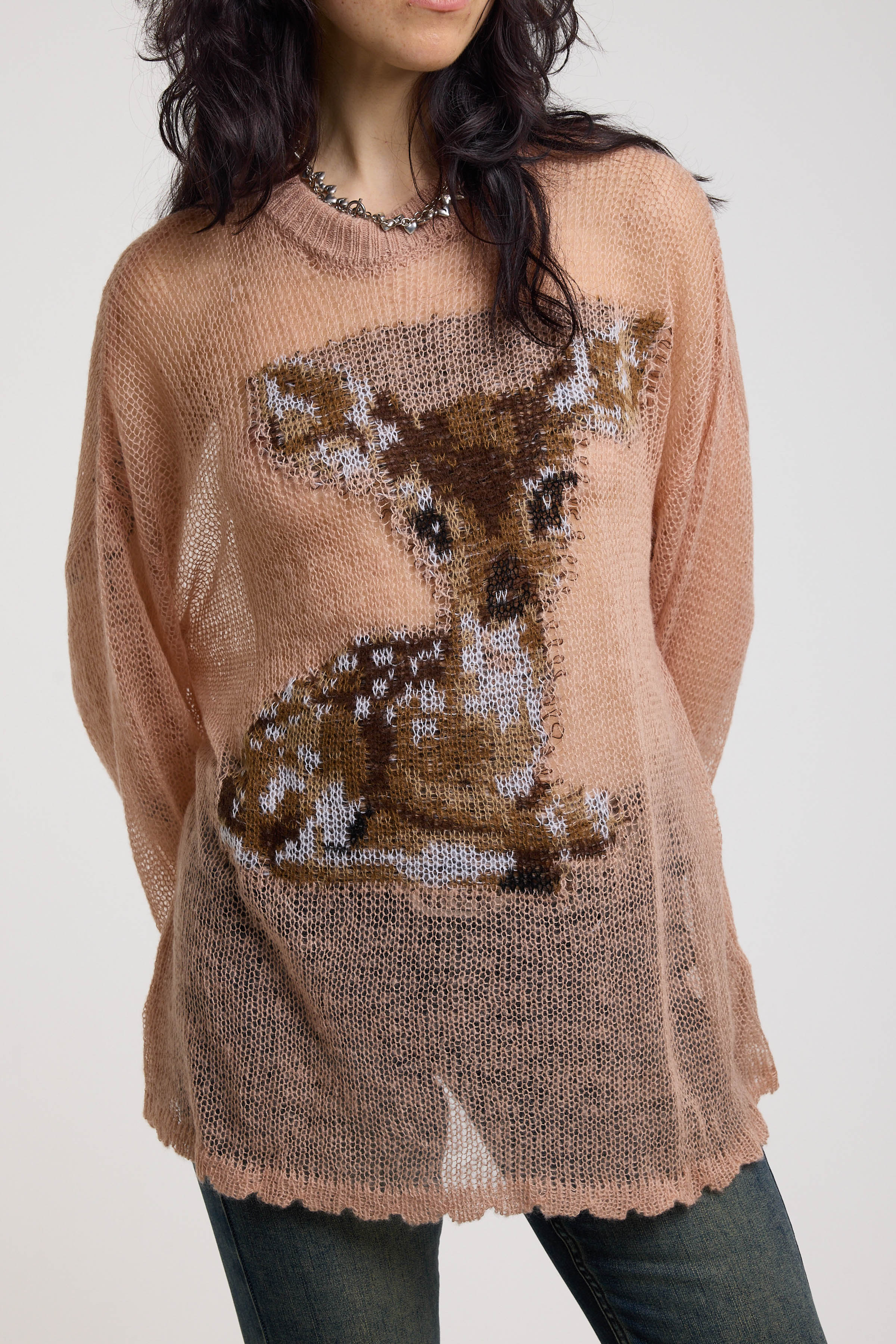 THE BAMBI GRAPHIC SHEER KNIT JUMPER  - VIA THE RAGGED PRIEST | Only €74 | NOW AVAILABLE TO SHOP at IAMINHATELOVE 