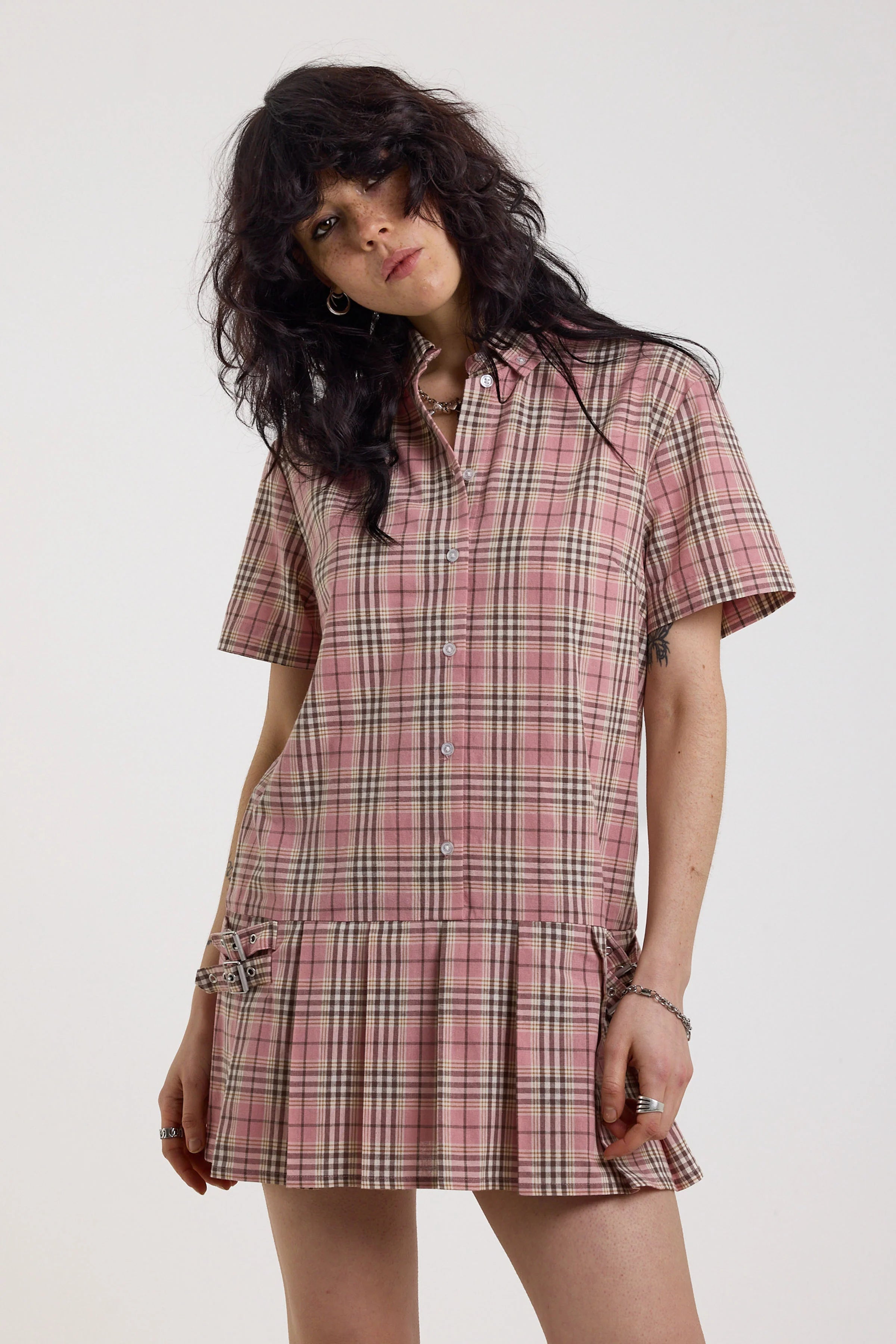 THE BLOSSOM TARTAN CHECK MINI DRESS  - VIA THE RAGGED PRIEST | Only €86 | NOW AVAILABLE TO SHOP at IAMINHATELOVE 