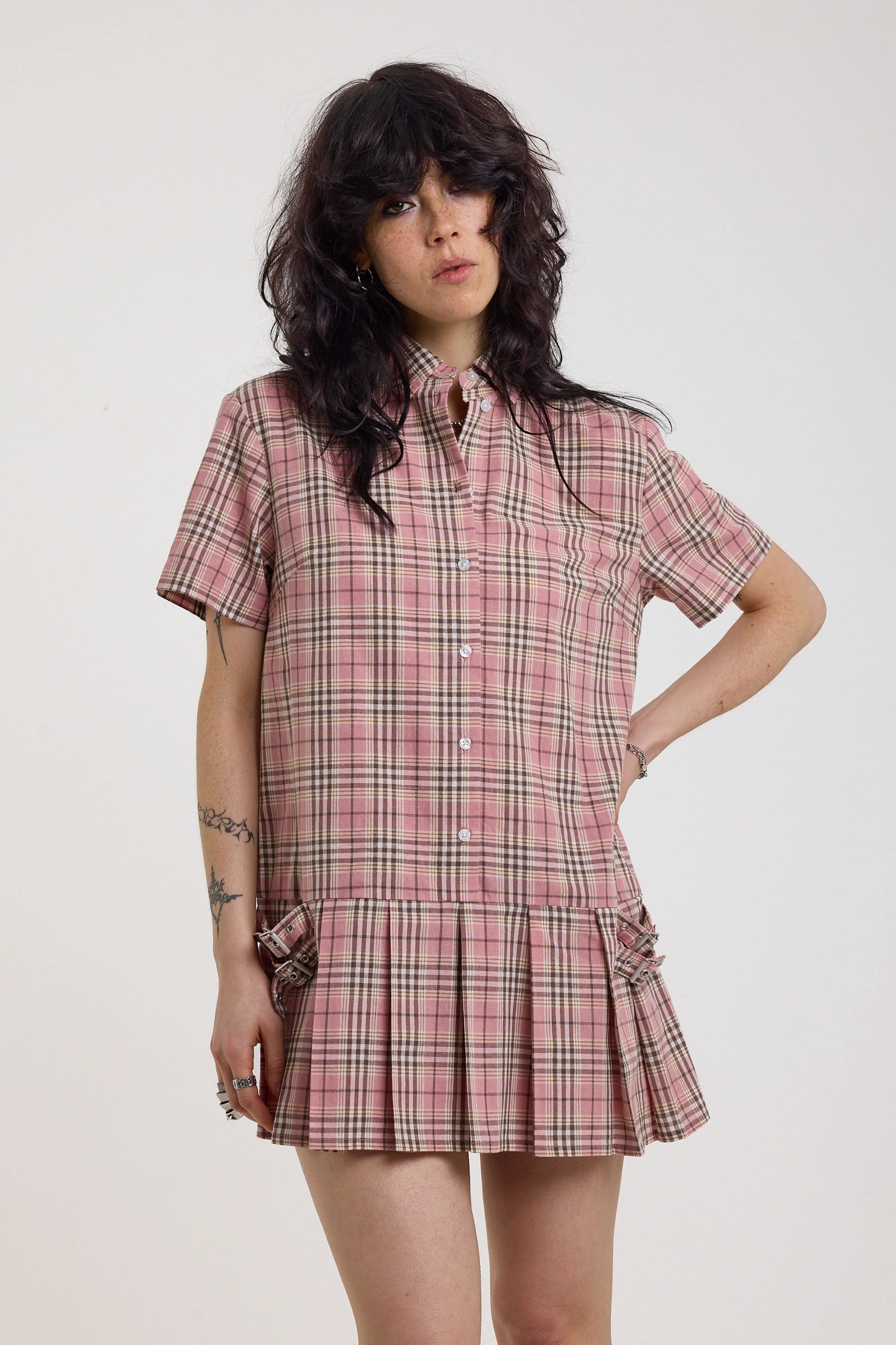 THE BLOSSOM TARTAN CHECK MINI DRESS  - VIA THE RAGGED PRIEST | Only €86 | NOW AVAILABLE TO SHOP at IAMINHATELOVE 