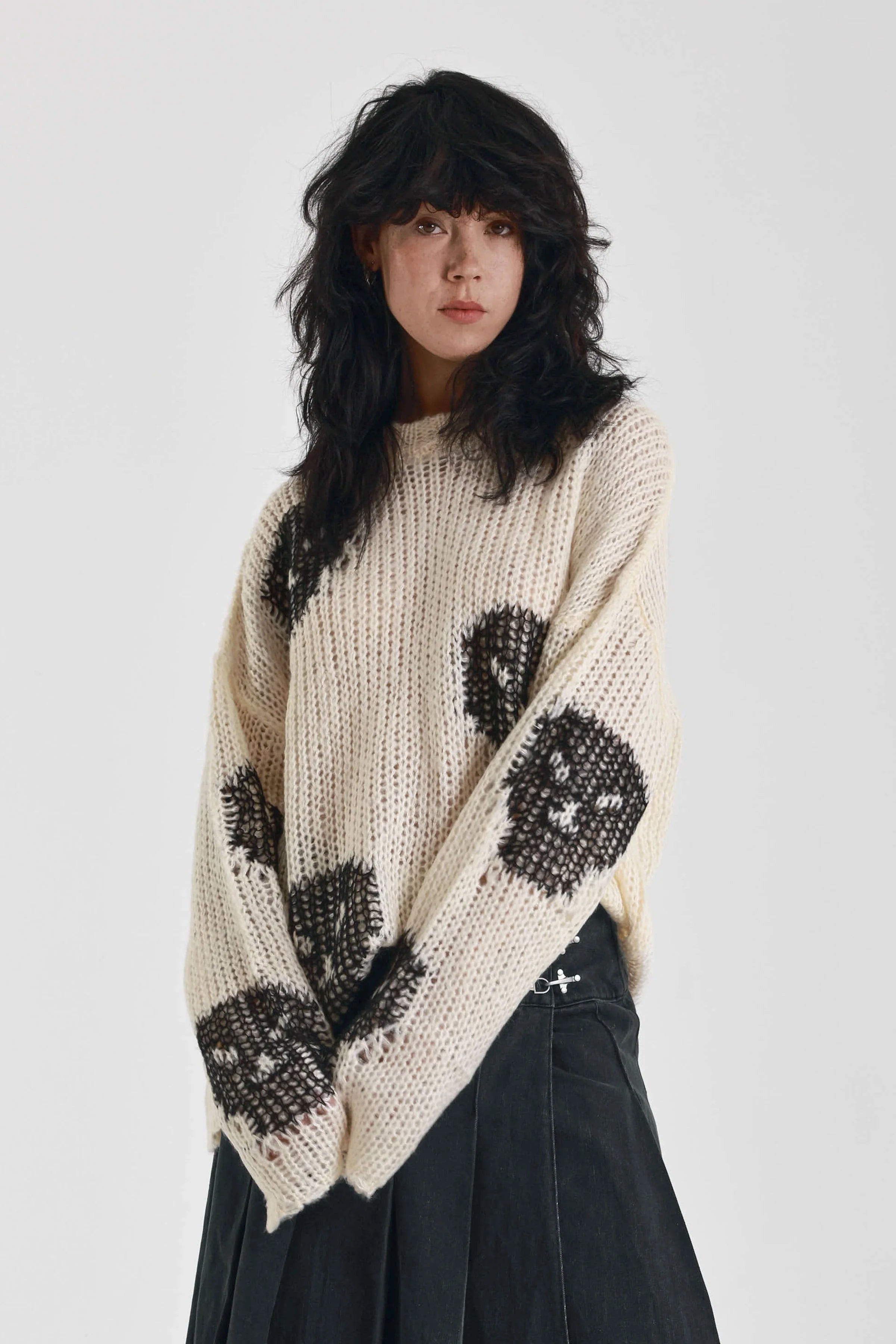 THE BONEHEAD SKULL OVERSIZED KNIT JUMPER  - VIA THE RAGGED PRIEST | Only €84 | NOW AVAILABLE TO SHOP at IAMINHATELOVE 