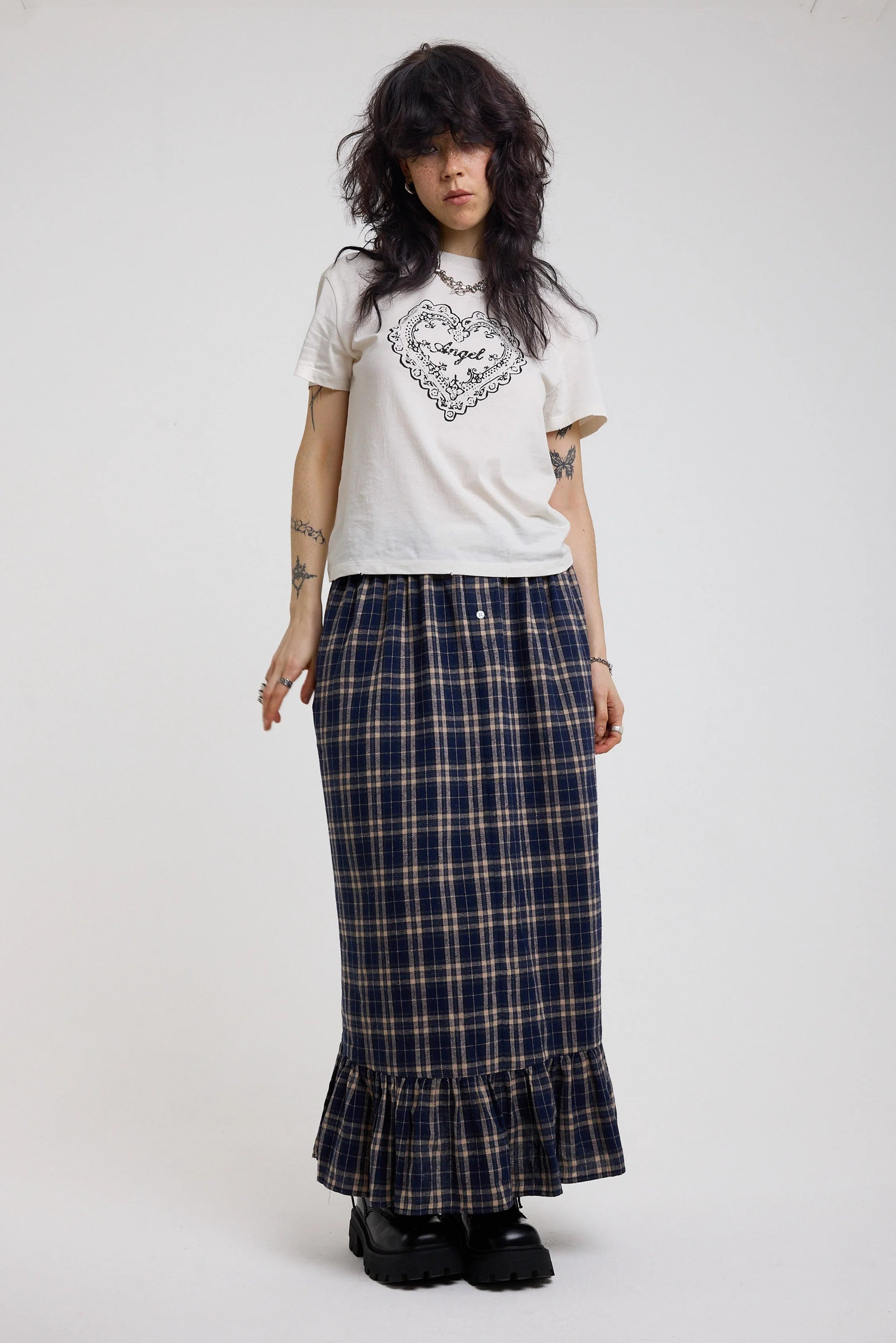 THE BOXER TARTAN CHECK MAXI SKIRT  - VIA THE RAGGED PRIEST | Only €74 | NOW AVAILABLE TO SHOP at IAMINHATELOVE 