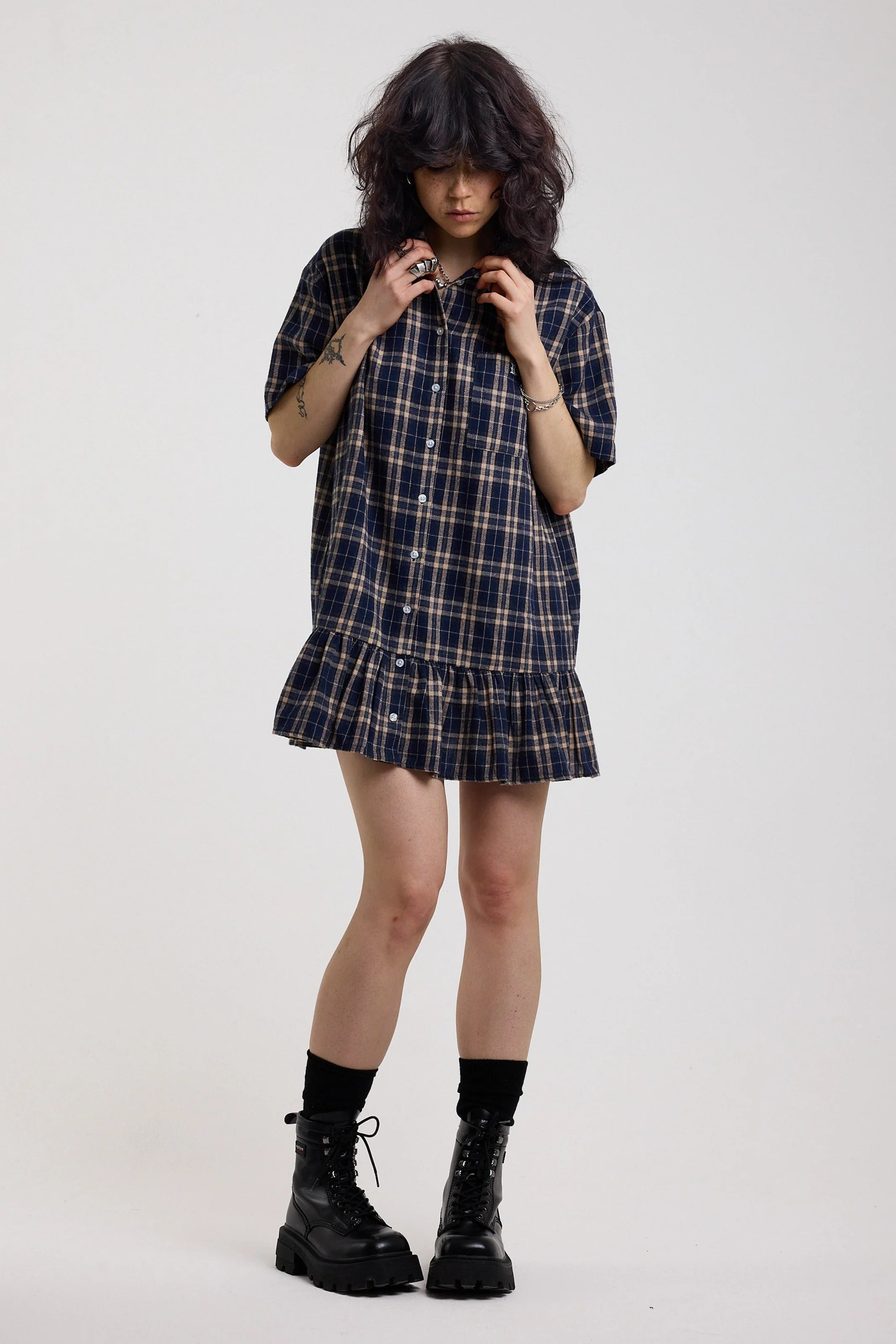THE DRILL TARTAN CHECK DROP WAIST MINI DRESS  - VIA THE RAGGED PRIEST | Only €74 | NOW AVAILABLE TO SHOP at IAMINHATELOVE 