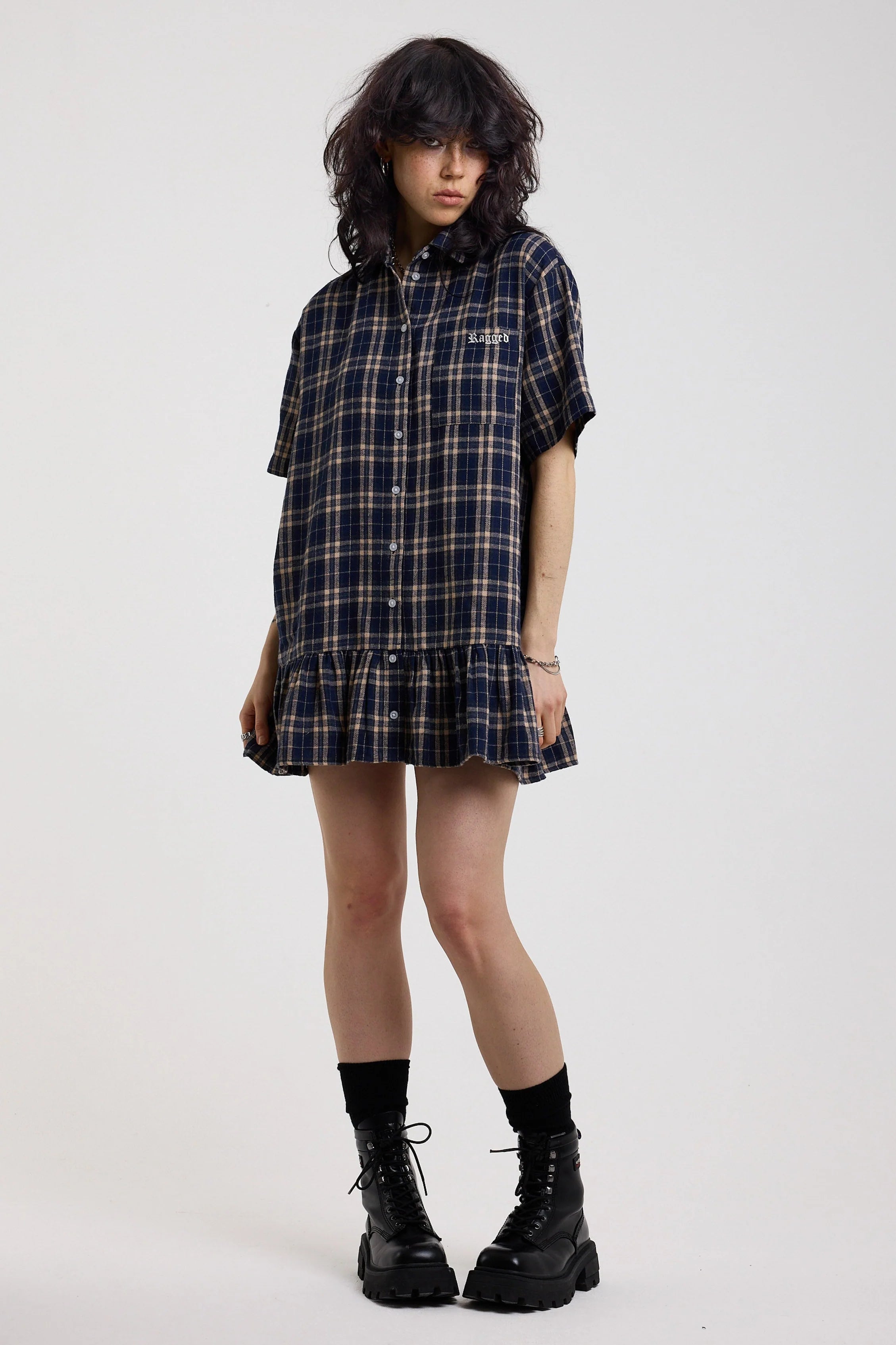 THE DRILL TARTAN CHECK DROP WAIST MINI DRESS  - VIA THE RAGGED PRIEST | Only €74 | NOW AVAILABLE TO SHOP at IAMINHATELOVE 