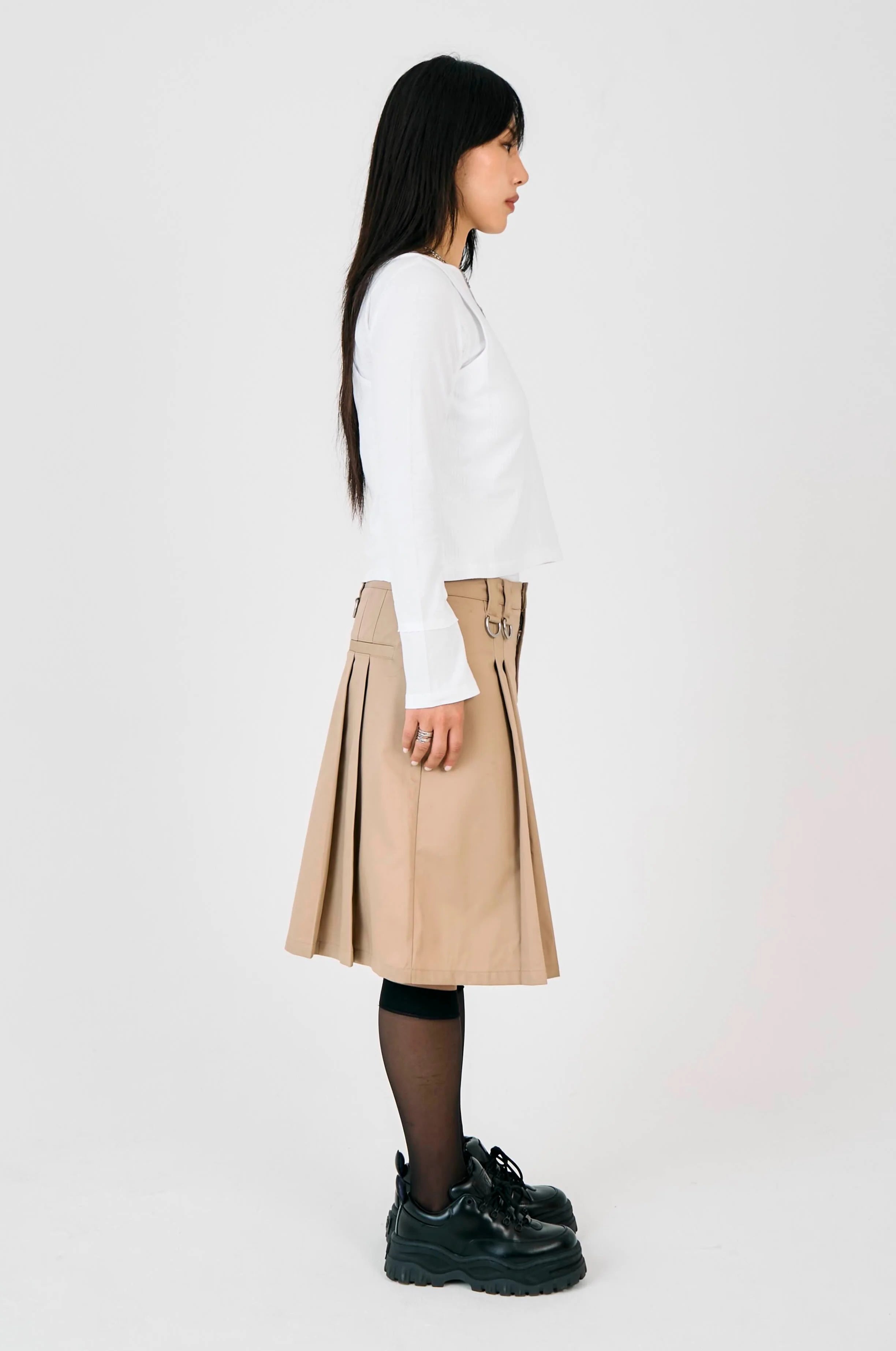 THE CLERK PLEATED MIDI SKIRT  - VIA THE RAGGED PRIEST | Only €75 | NOW AVAILABLE TO SHOP at IAMINHATELOVE 
