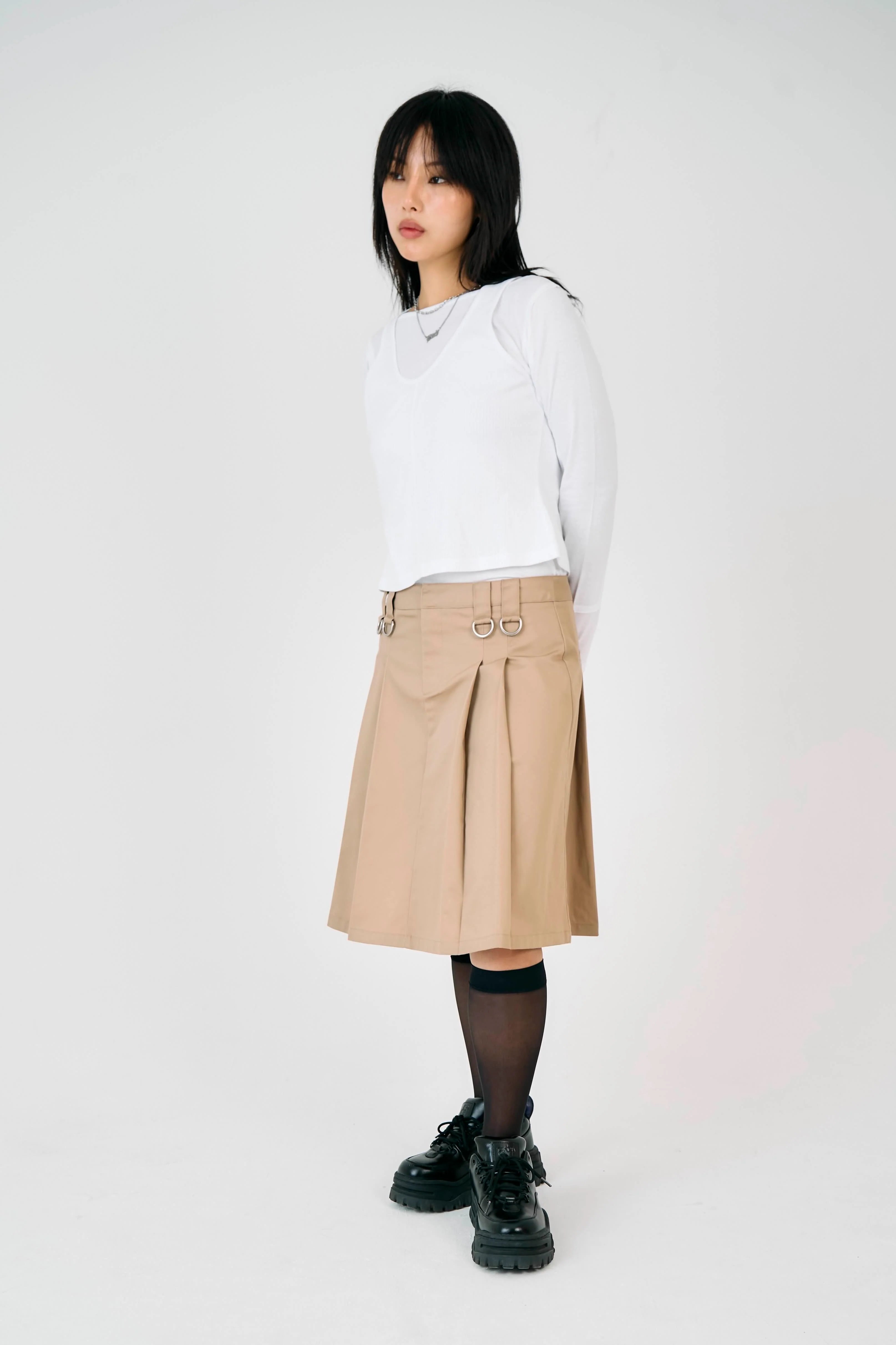 THE CLERK PLEATED MIDI SKIRT  - VIA THE RAGGED PRIEST | Only €75 | NOW AVAILABLE TO SHOP at IAMINHATELOVE 